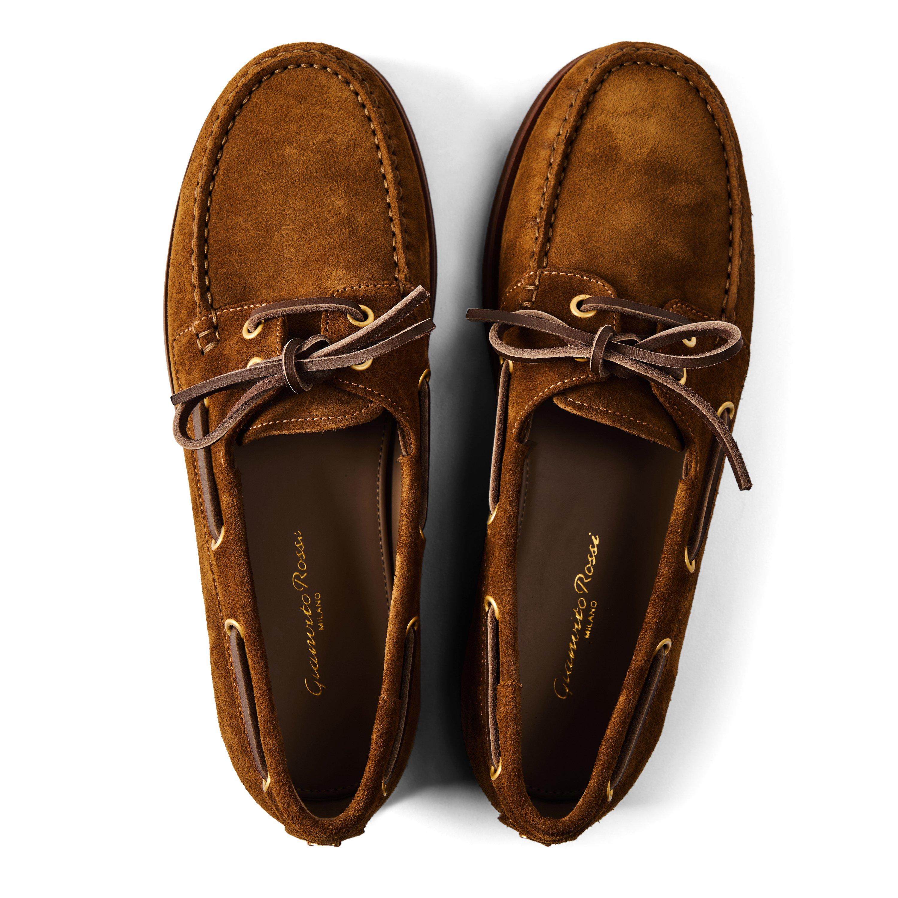 Texas /Cuoio - Gianvito Rossi - Women's Vandee Loaf Boat Shoes - 4