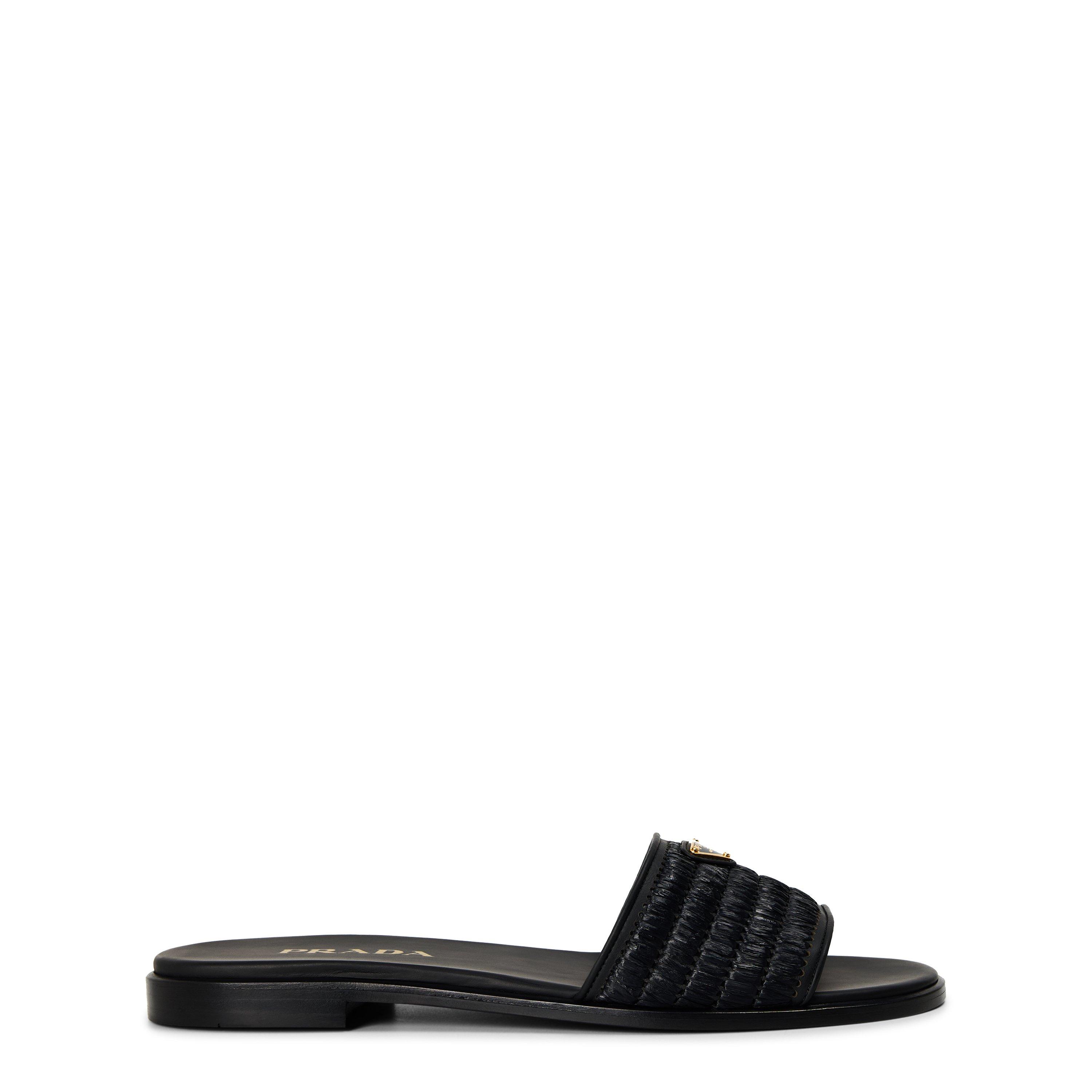 Nero - Prada - Prada Raffia Slide Ld62 - 1