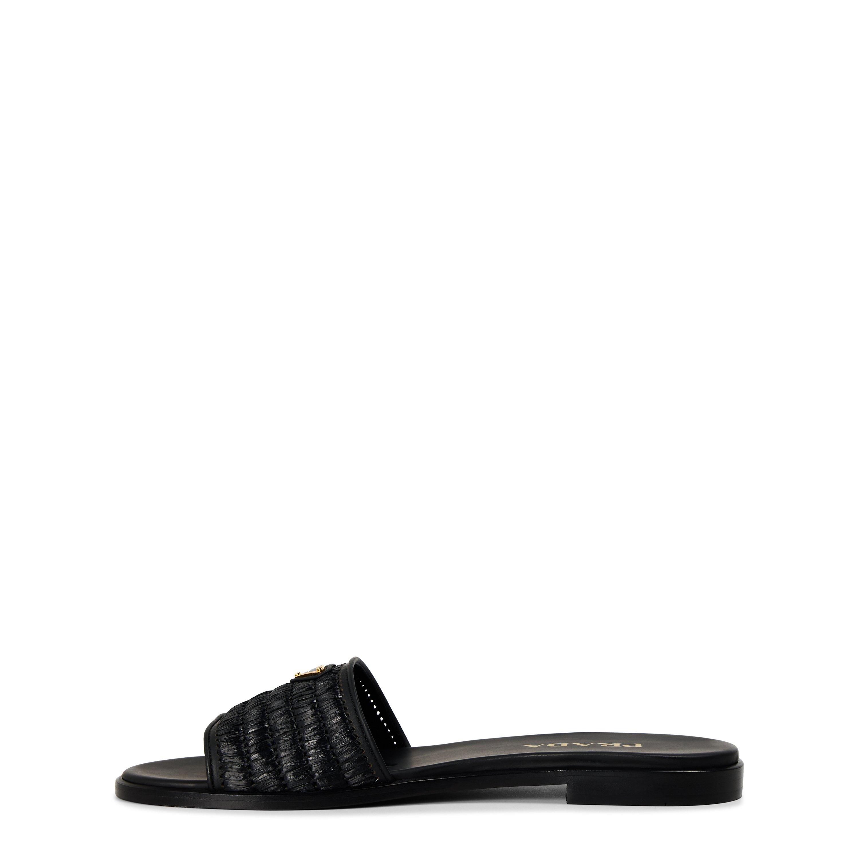 Nero - Prada - Prada Raffia Slide Ld62 - 2