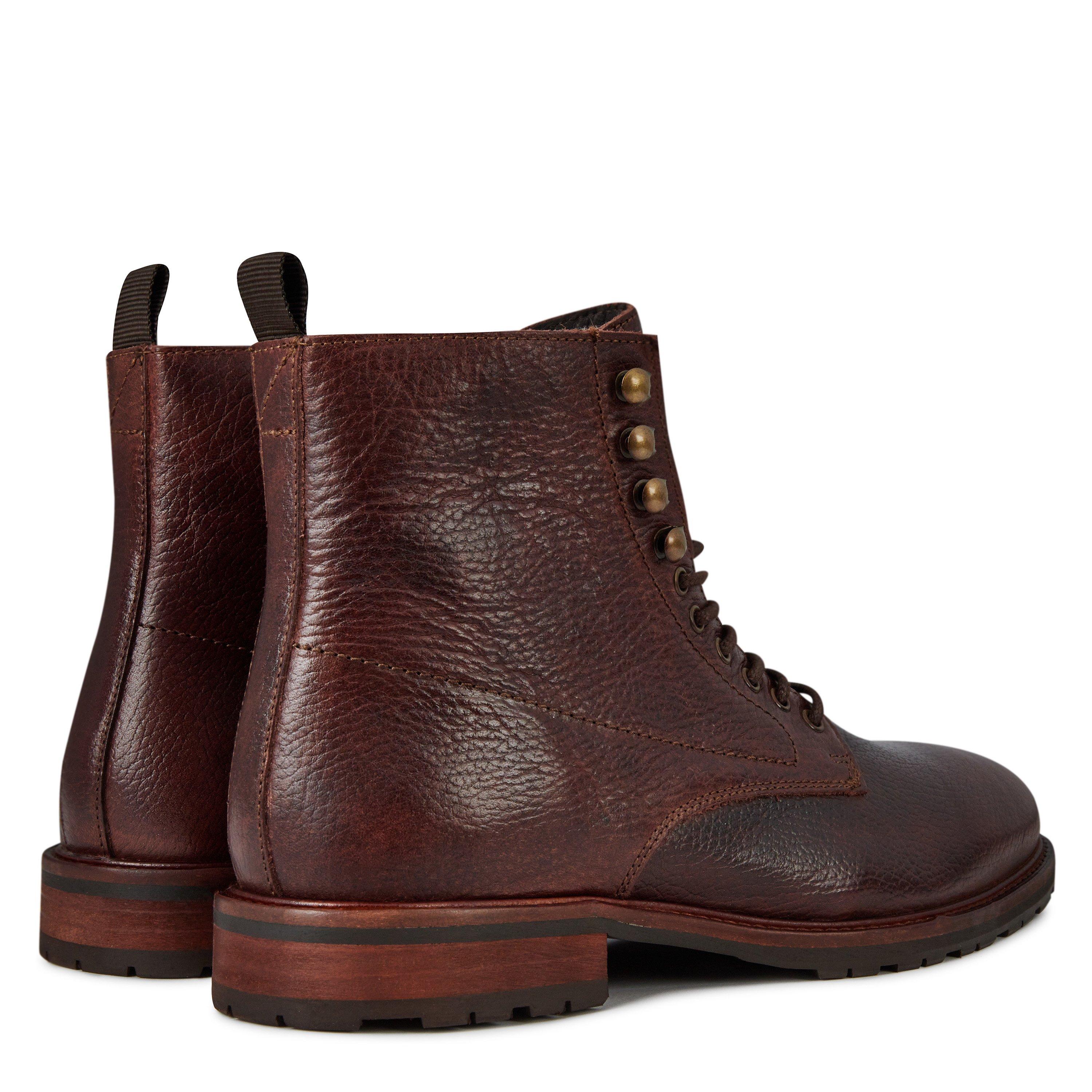 130 Brown - Shoe The Bear - Men's Leather Biker Boots - 5