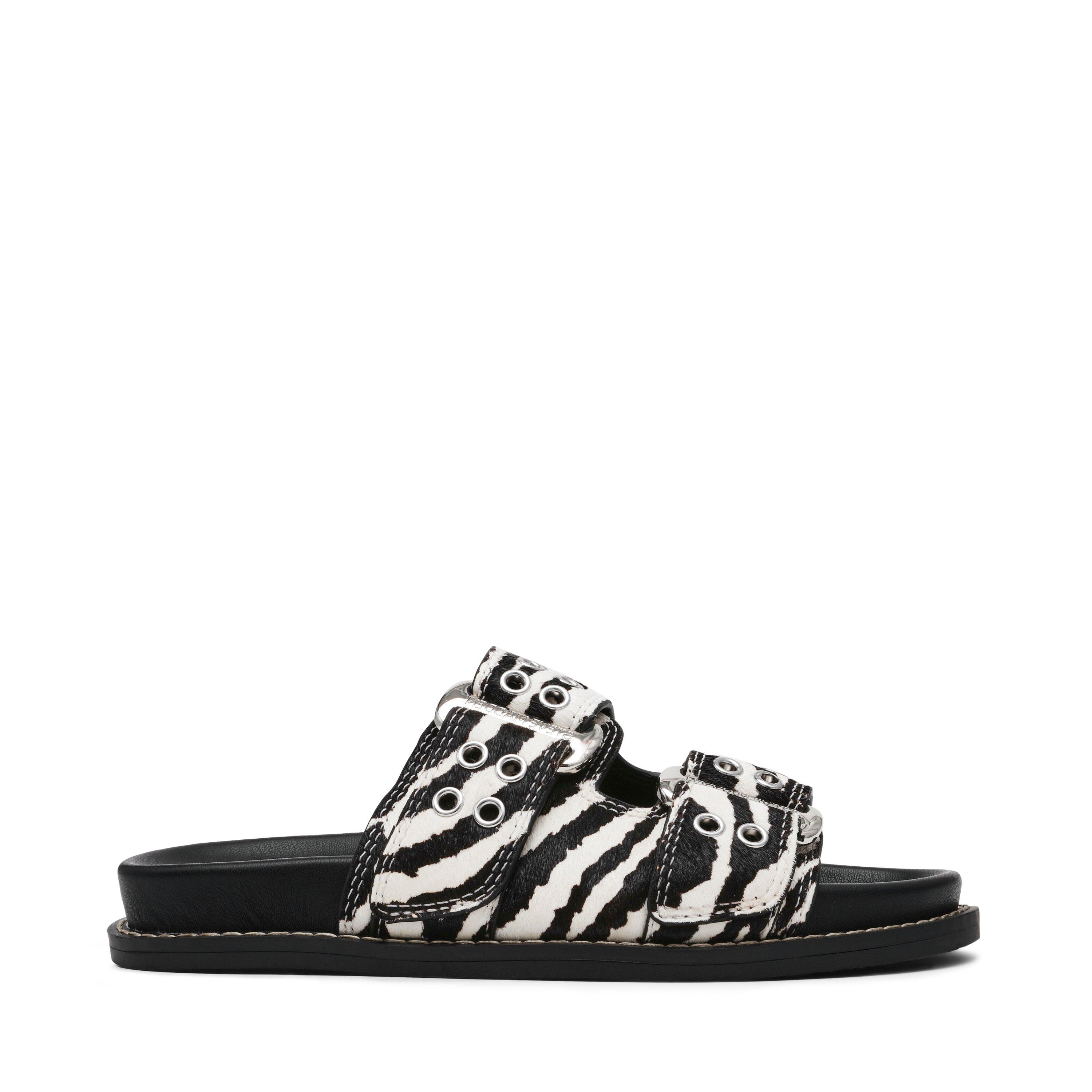 Zebra - Steve Madden - Women's Agent Zebra Print Flat Sandals - 1