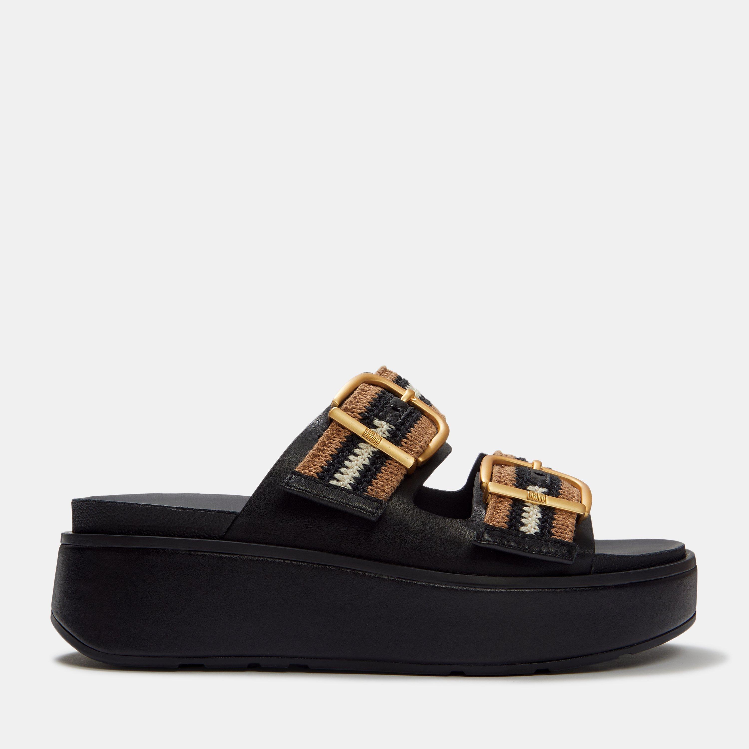Black Mix - FitFlop - Gen-FF Max Buckle Slides - 1