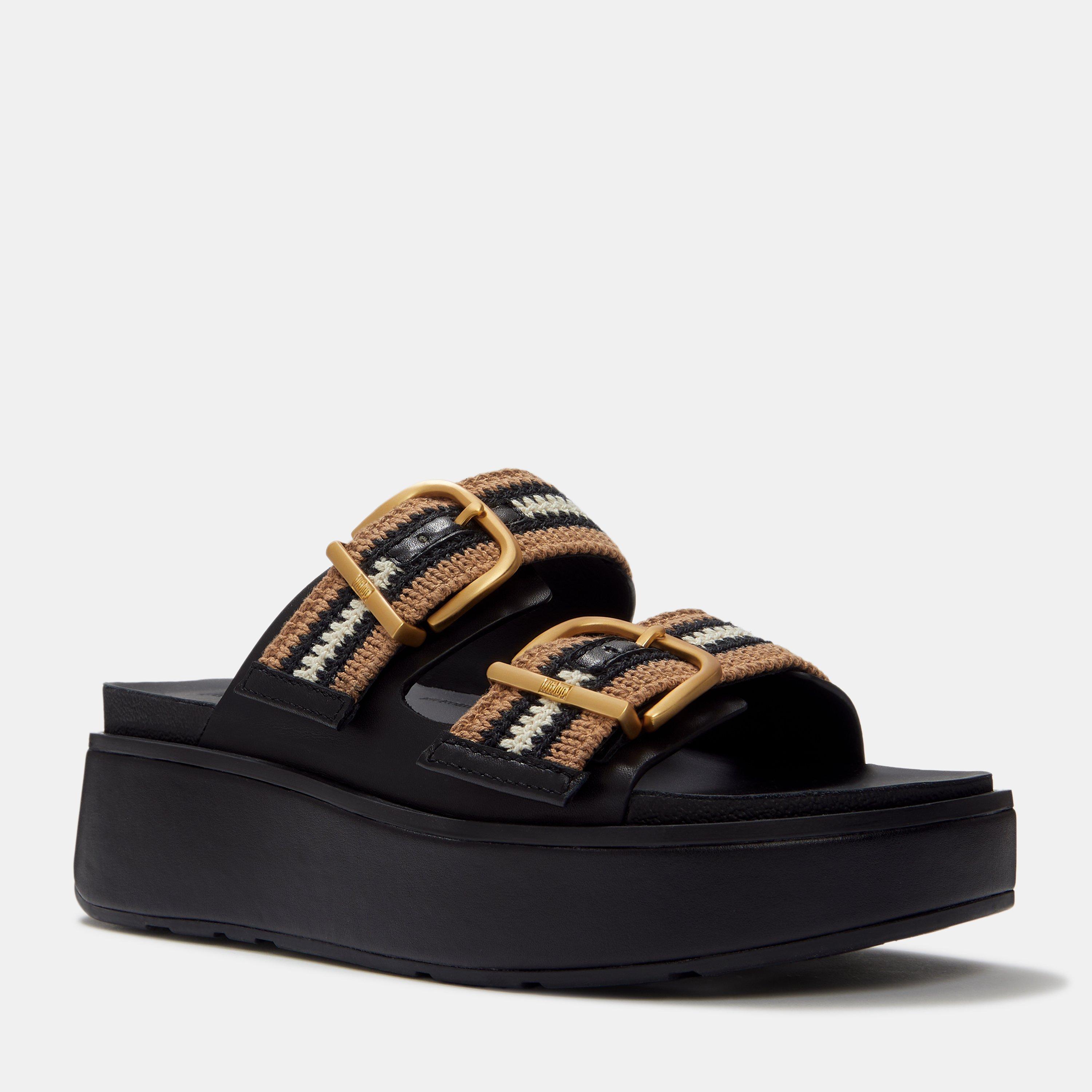 Black Mix - FitFlop - Gen-FF Max Buckle Slides - 3