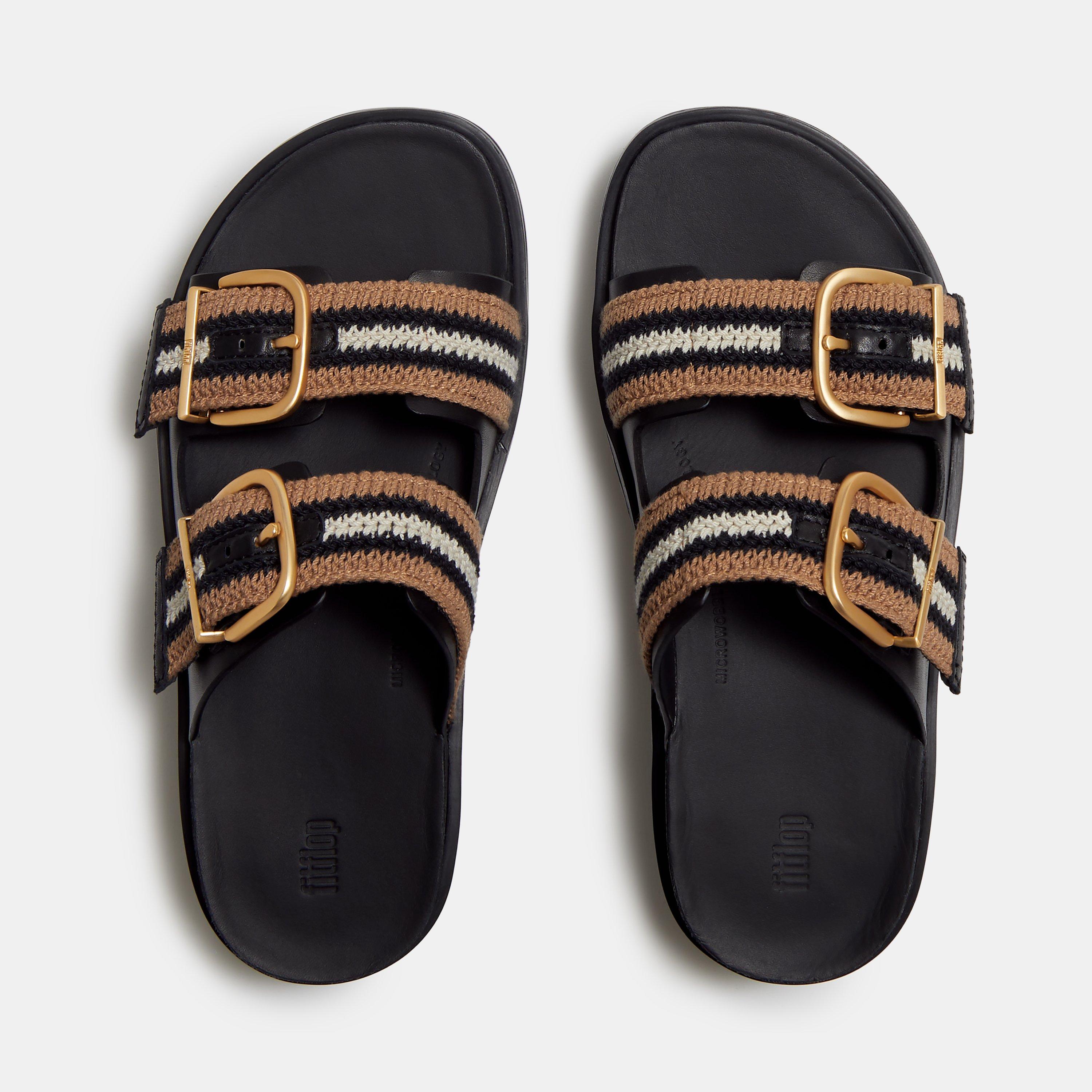 Black Mix - FitFlop - Gen-FF Max Buckle Slides - 5