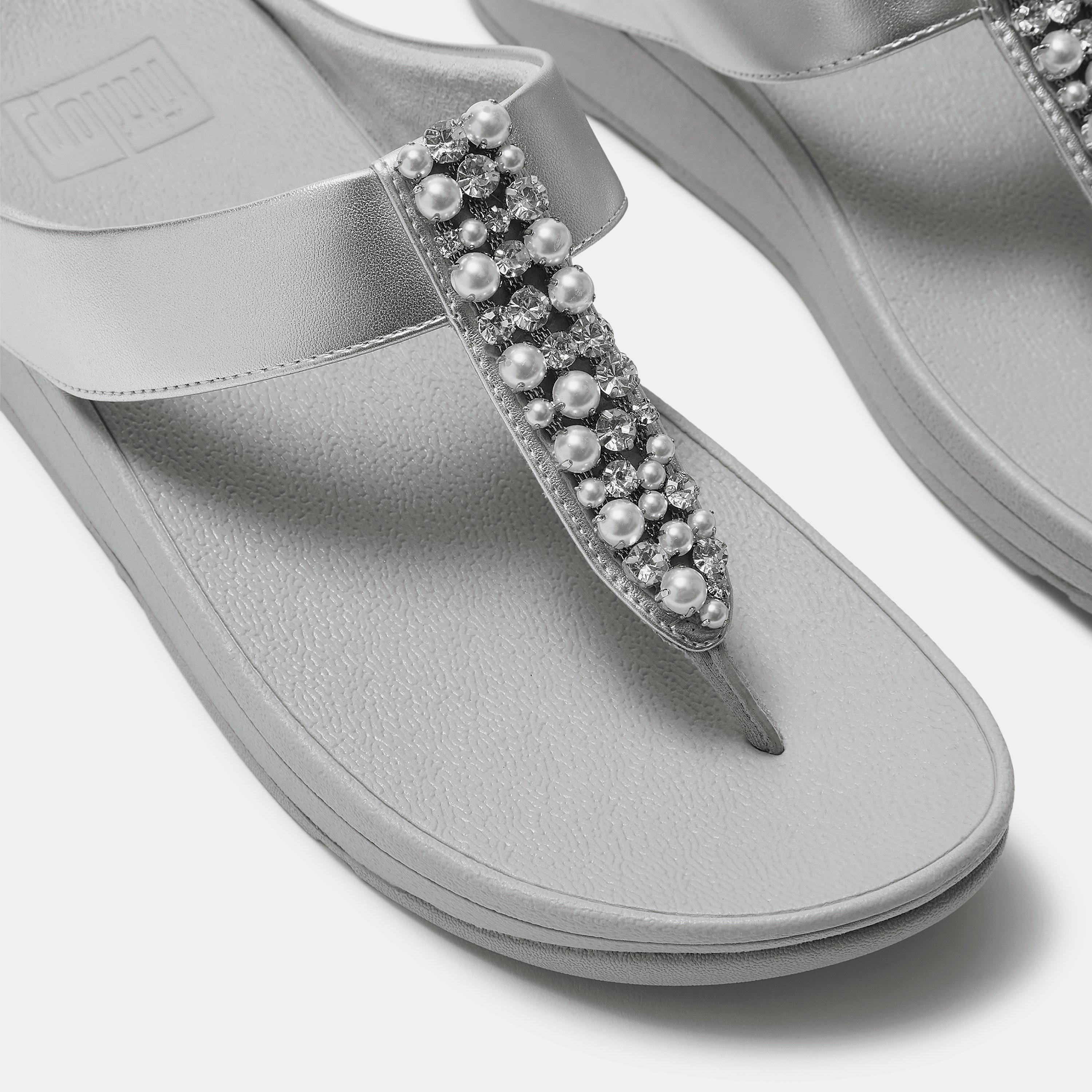 Zilver - Fitflop - Fitflop Fino Pearls Ld62 - 4