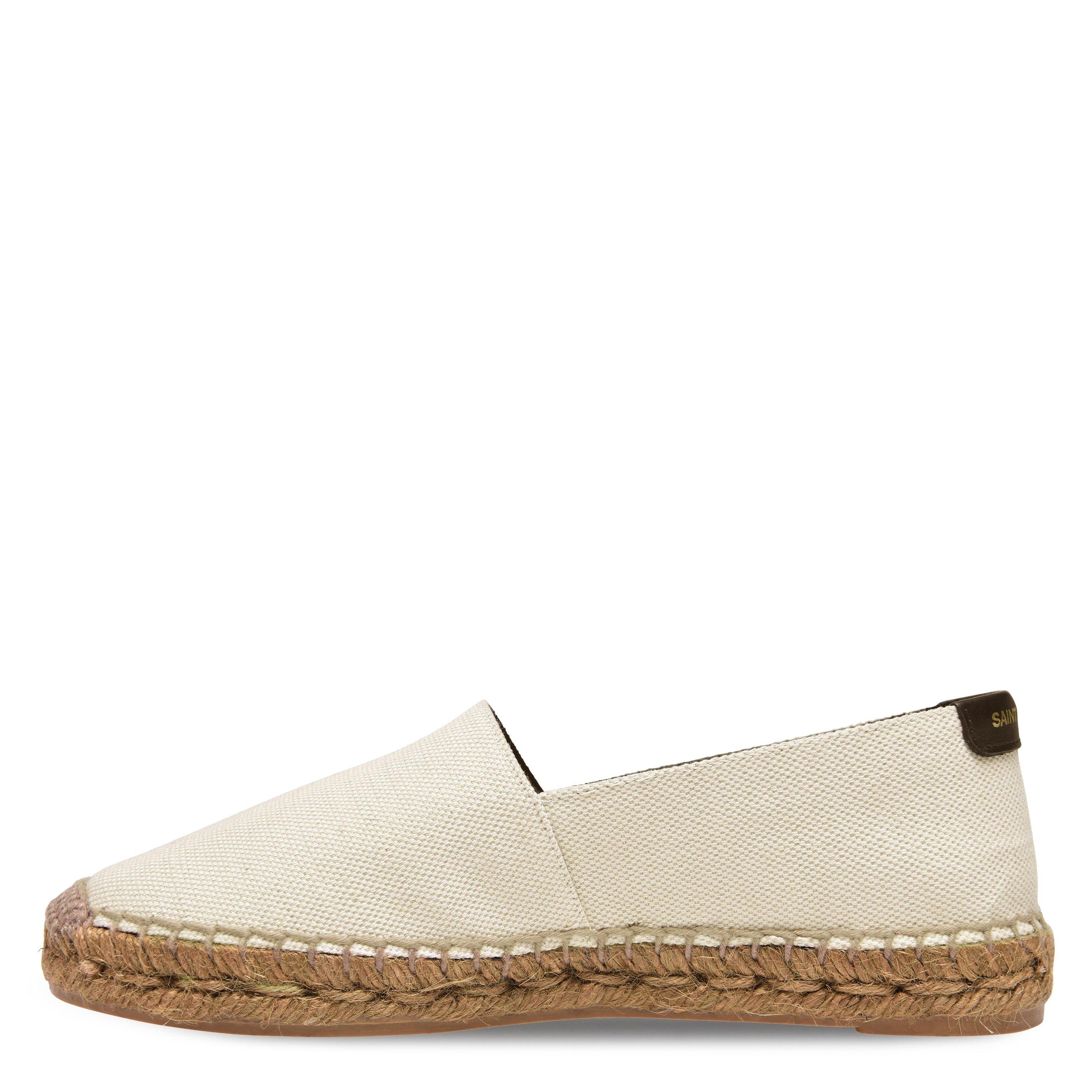 White/Blk 9380 - Saint Laurent - Embroidered Espadrilles In Canvas - 3