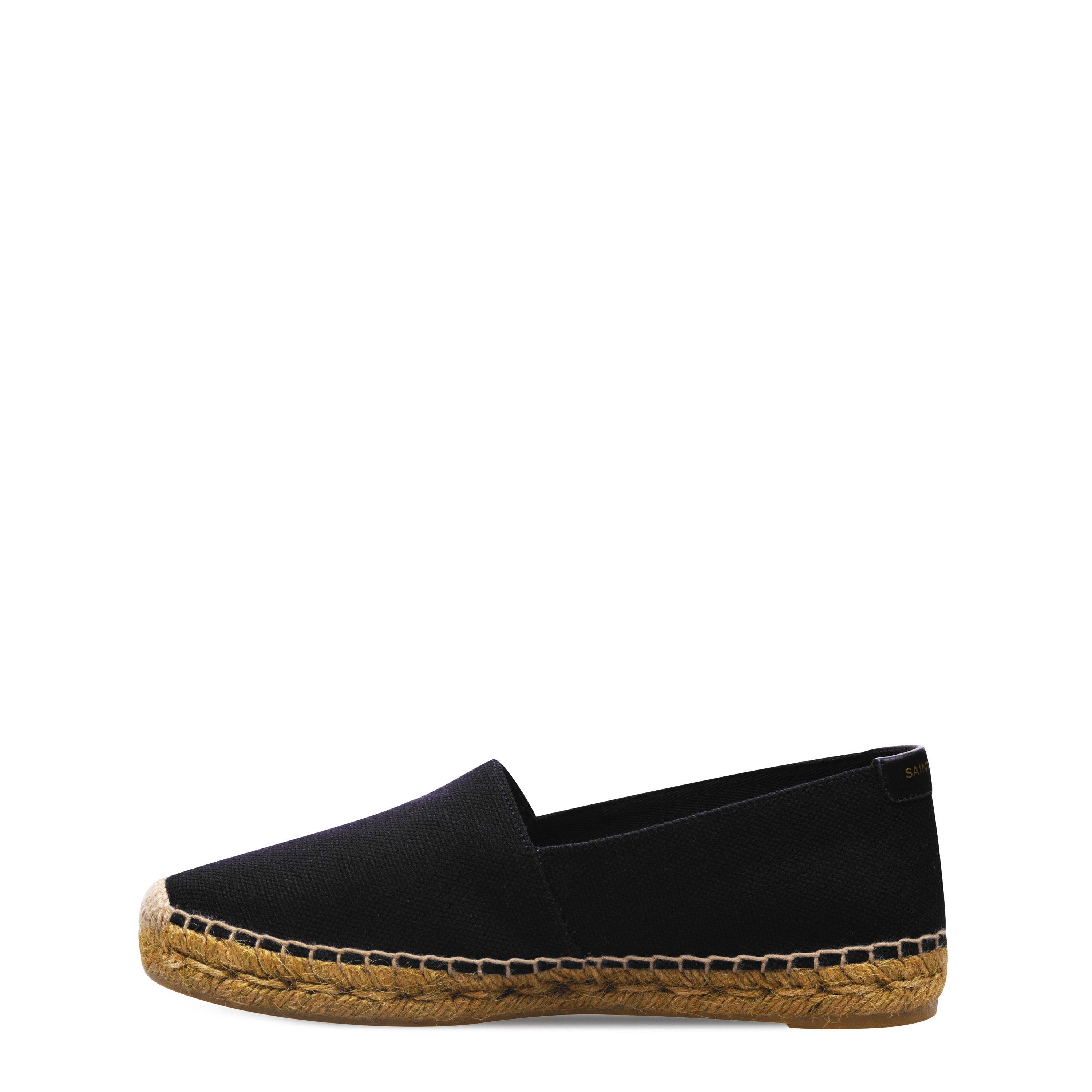 Black/Black1000 - Saint Laurent - Embroidered Espadrilles In Canvas - 3