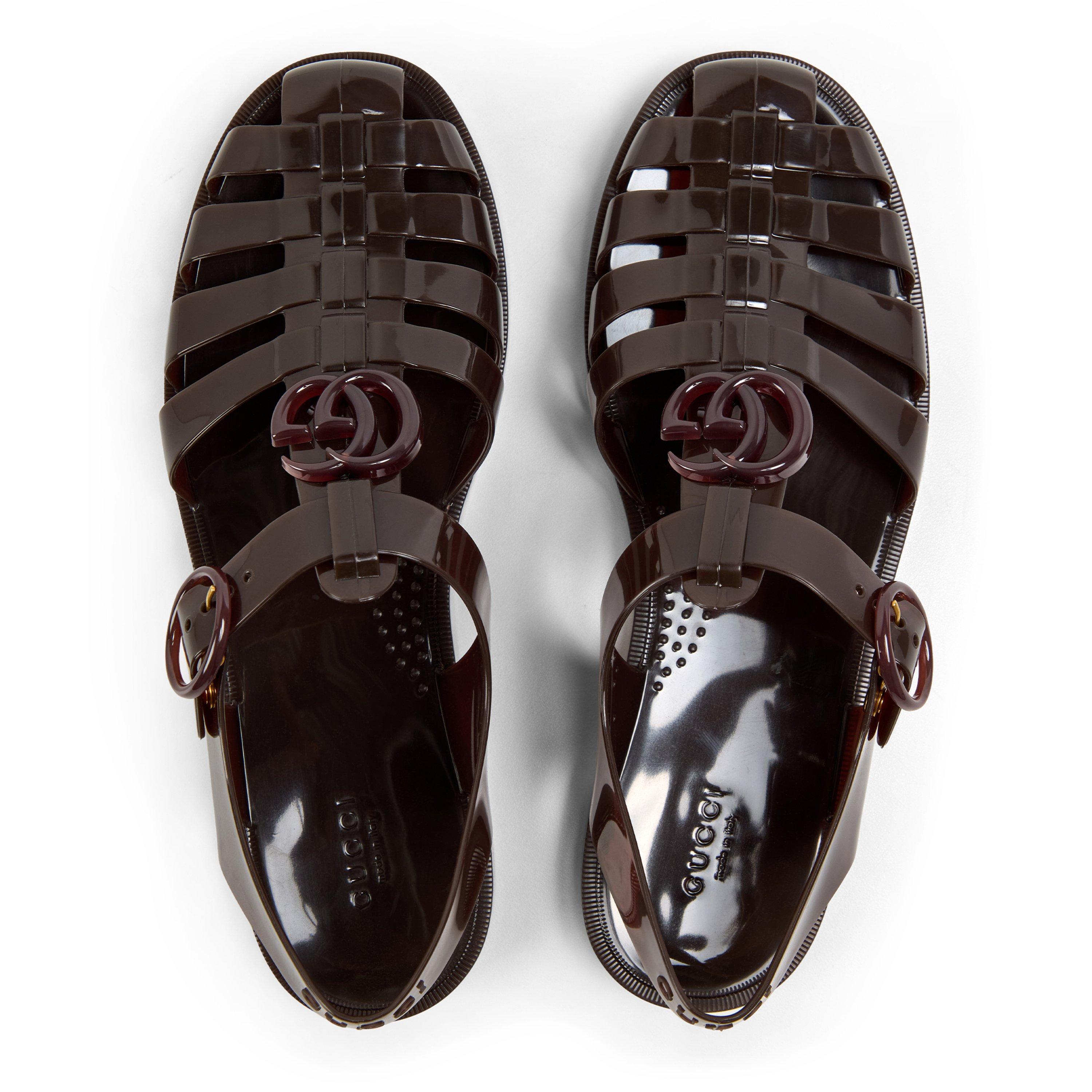 Brown - Gucci - Gucci Glossy Sndl Ld63 - 4