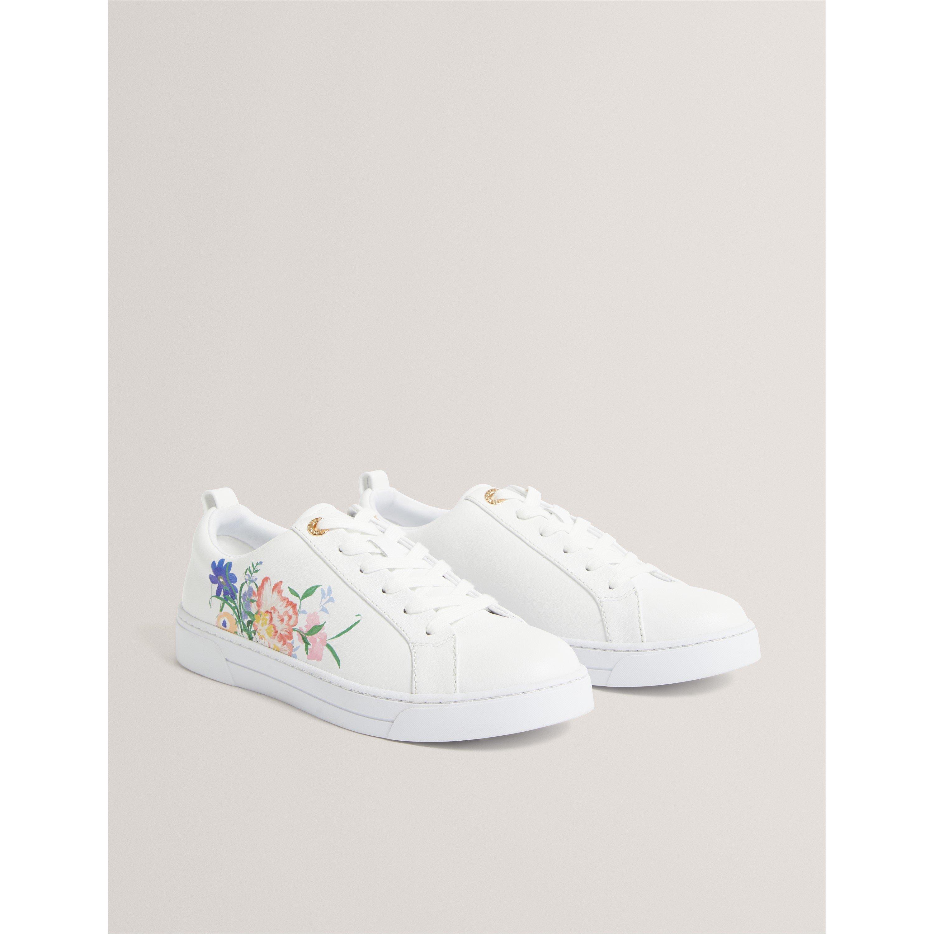 White - Ted Baker - Ted Printed Trainer Ld62 - 4