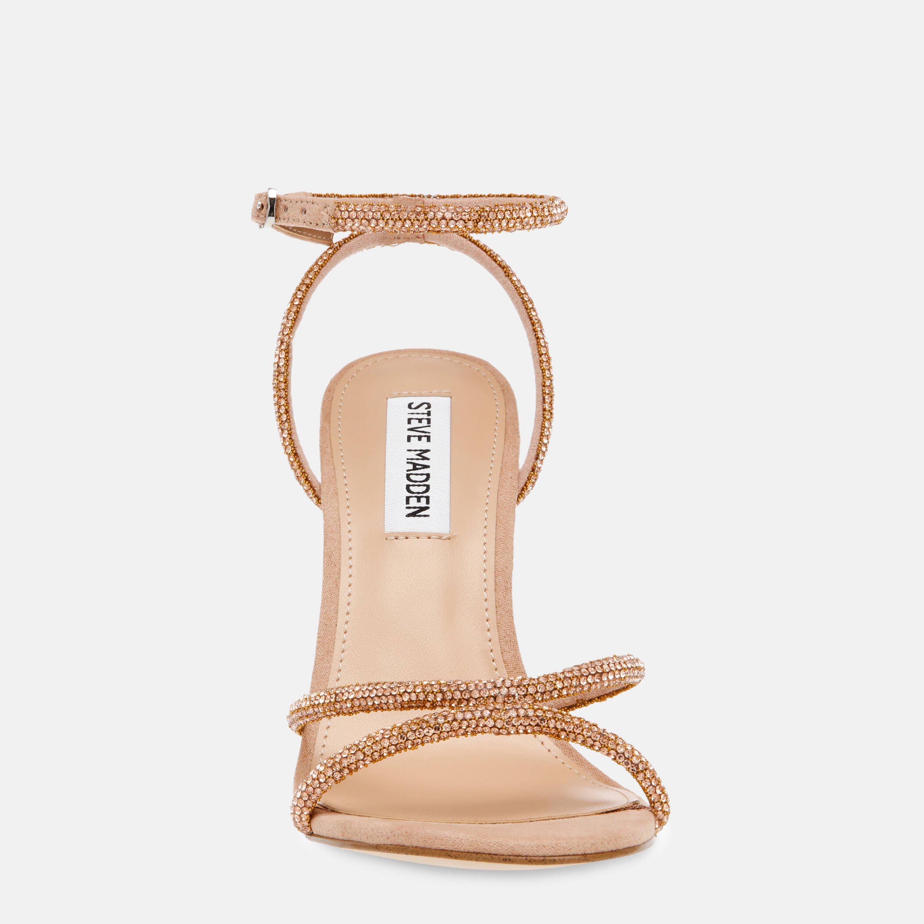 Rose Gold - Steve Madden - Women's Bryanna Heeled Sandals - 5