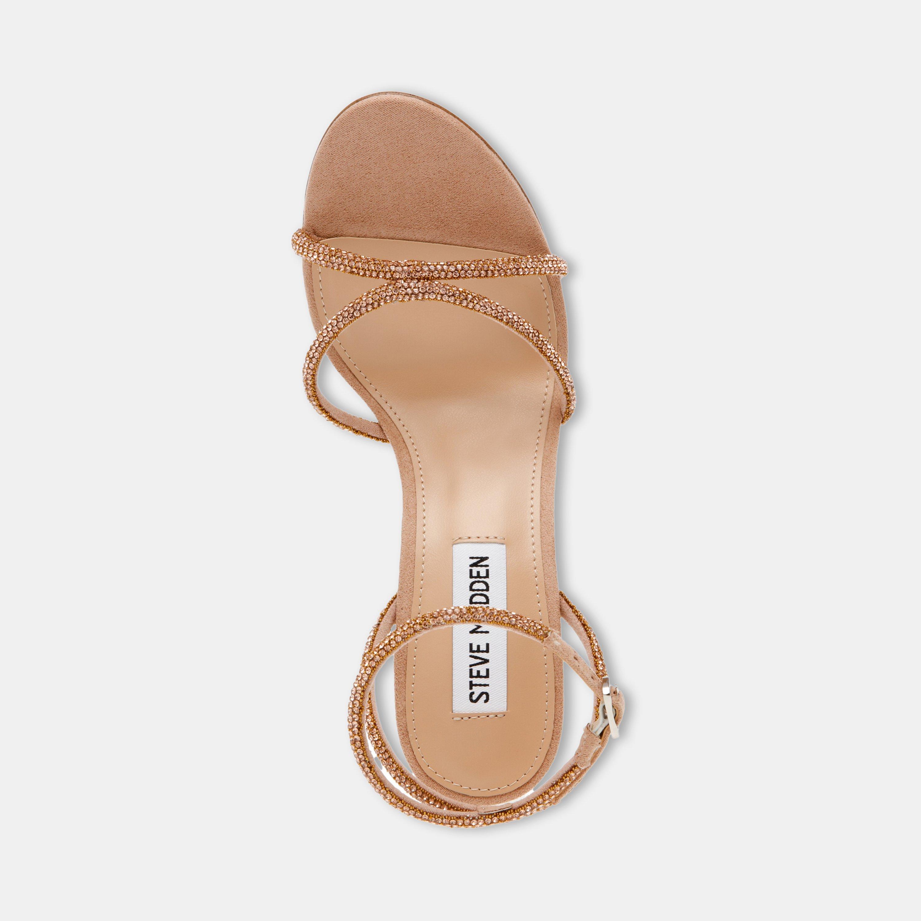 Rose Gold - Steve Madden - Women's Bryanna Heeled Sandals - 6