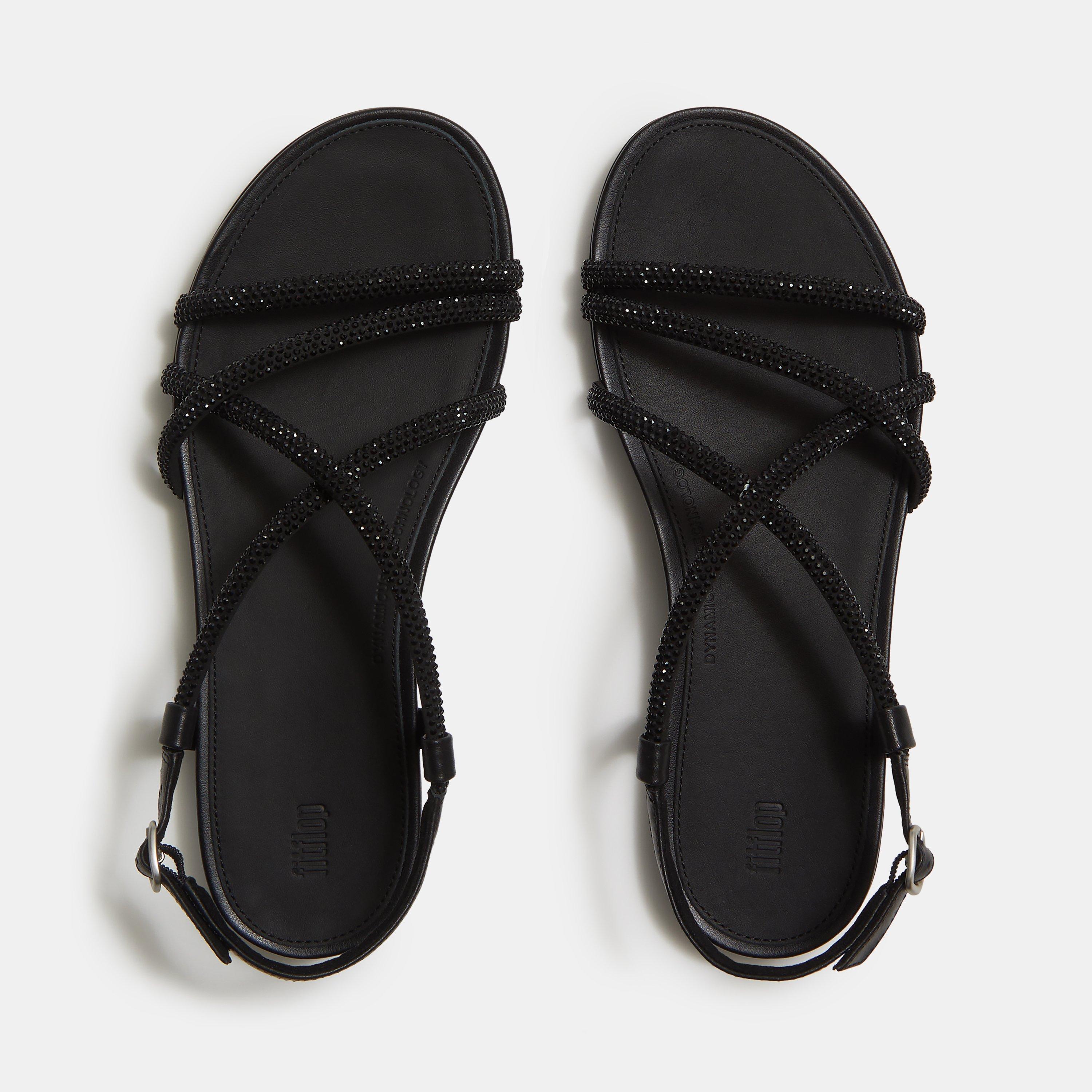 All Black - FitFlop - Gracie Crystal Sandals - 4