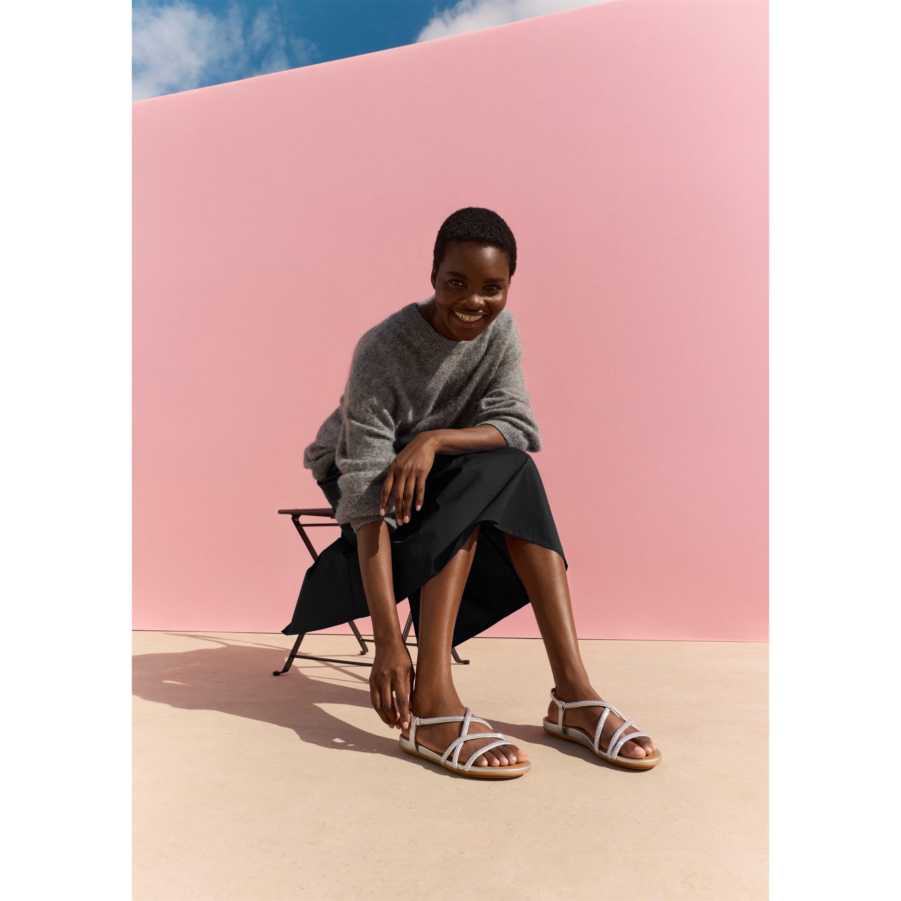 Silver - Fitflop - Women's Flat Sandals - 7