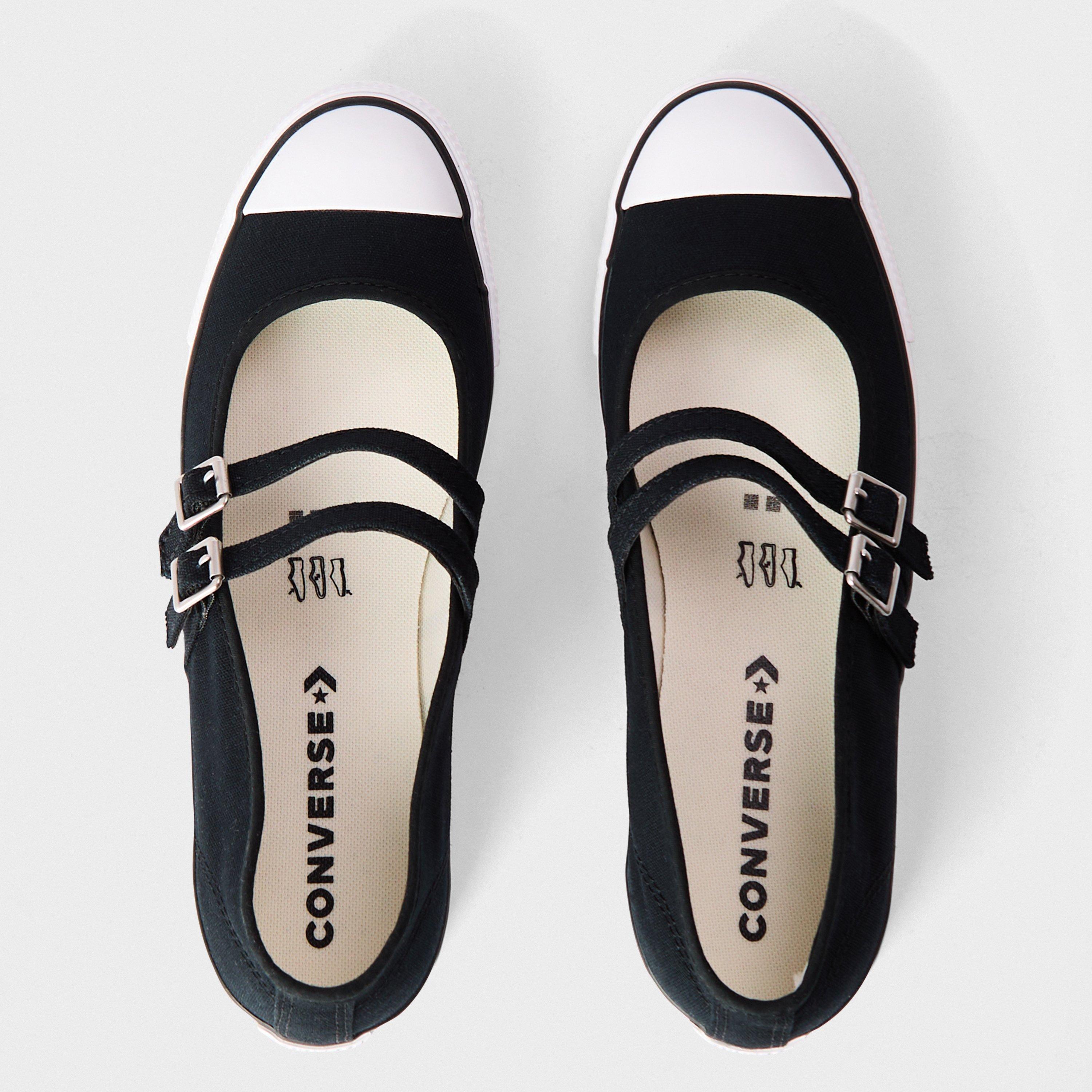 Black/Egret - Converse - Dainty MJ Ballet Pumps - 4