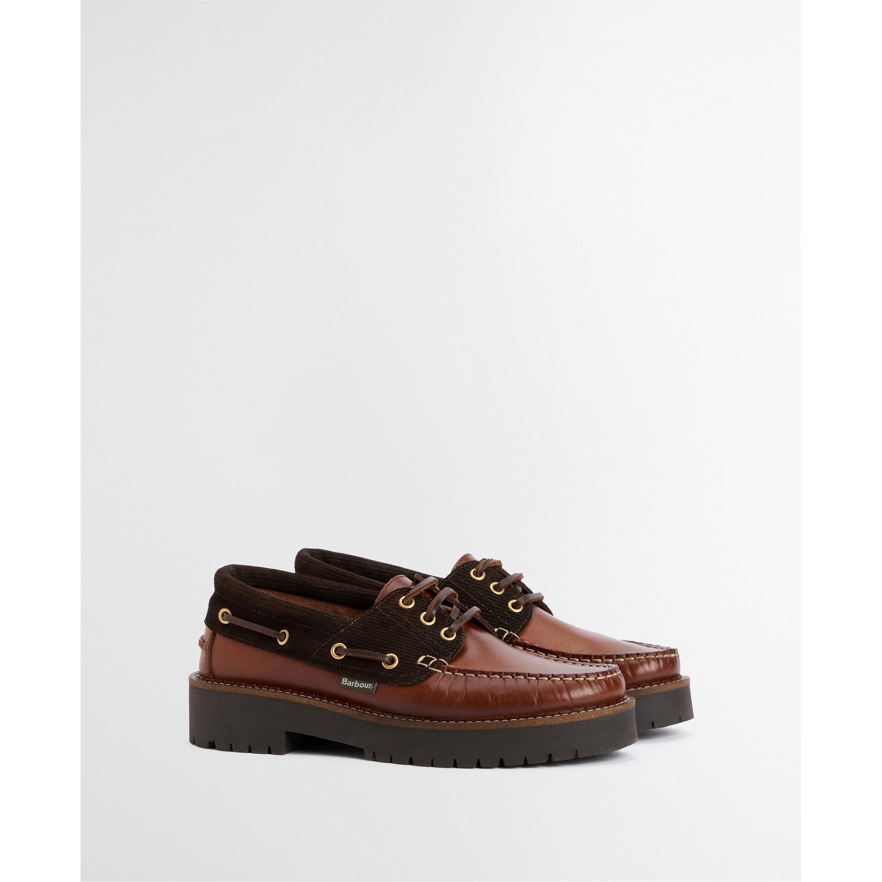 Dark Brown - Barbour - Womens Darras Boat Shoes - 2