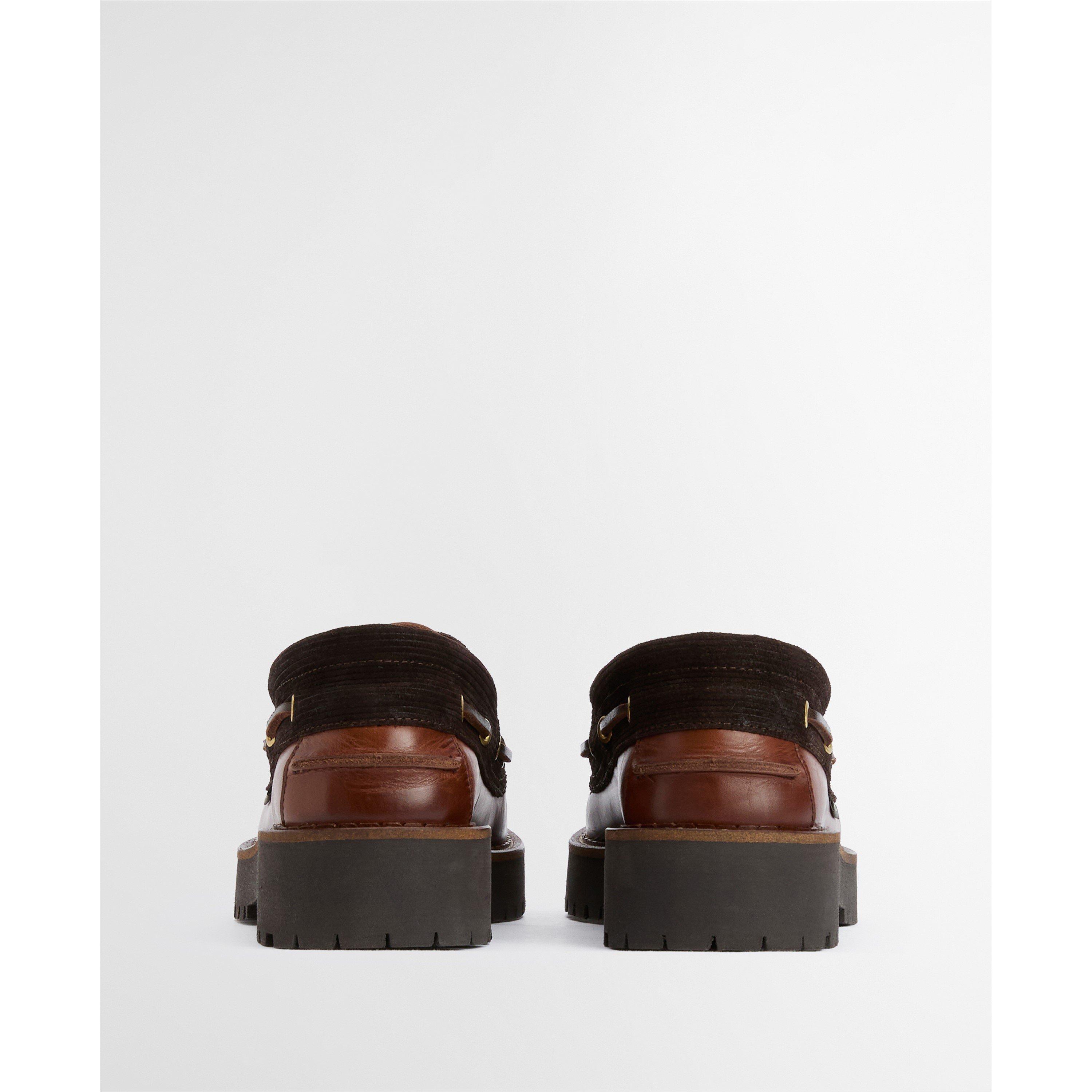 Dark Brown - Barbour - Womens Darras Boat Shoes - 3