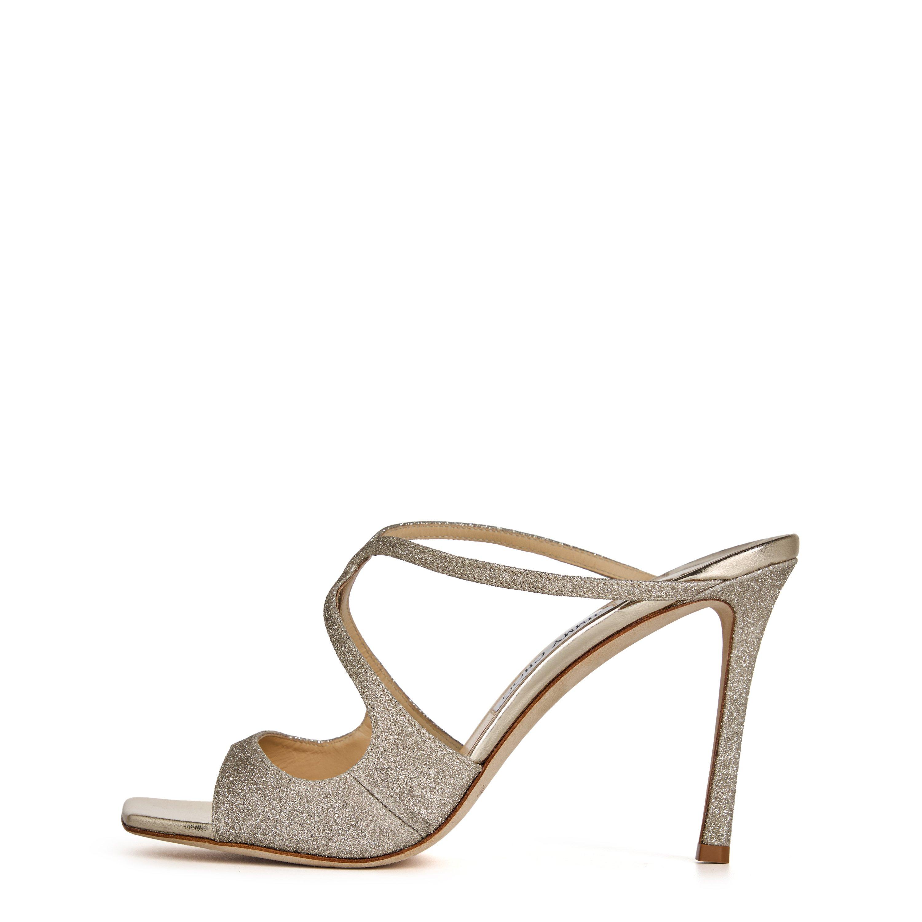 Platinum Ice - Jimmy Choo - Women's Glittered Anise 95 Sandals - 3