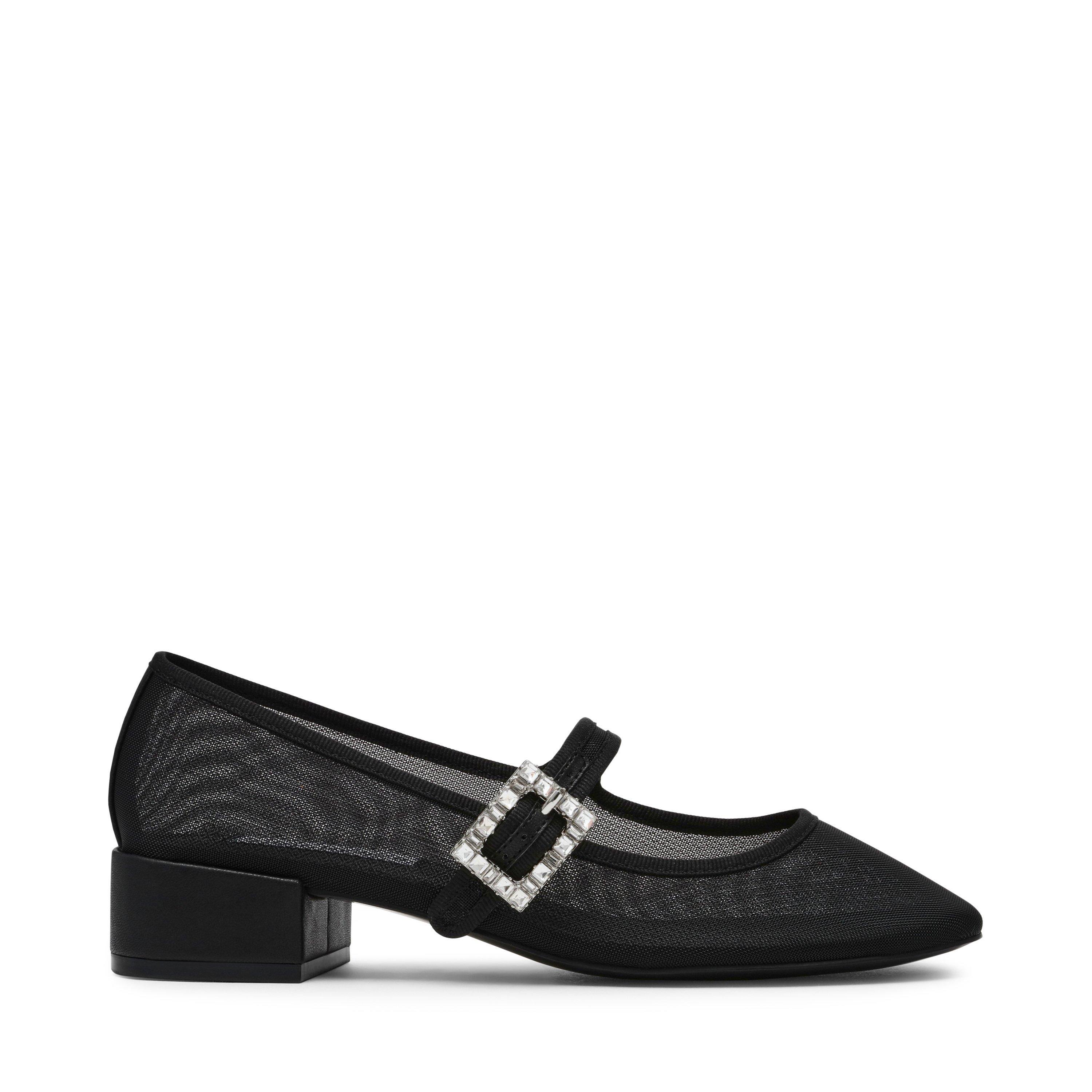 Black Mesh - Steve Madden - Women's Champaign Block Heel Court Shoes - 1