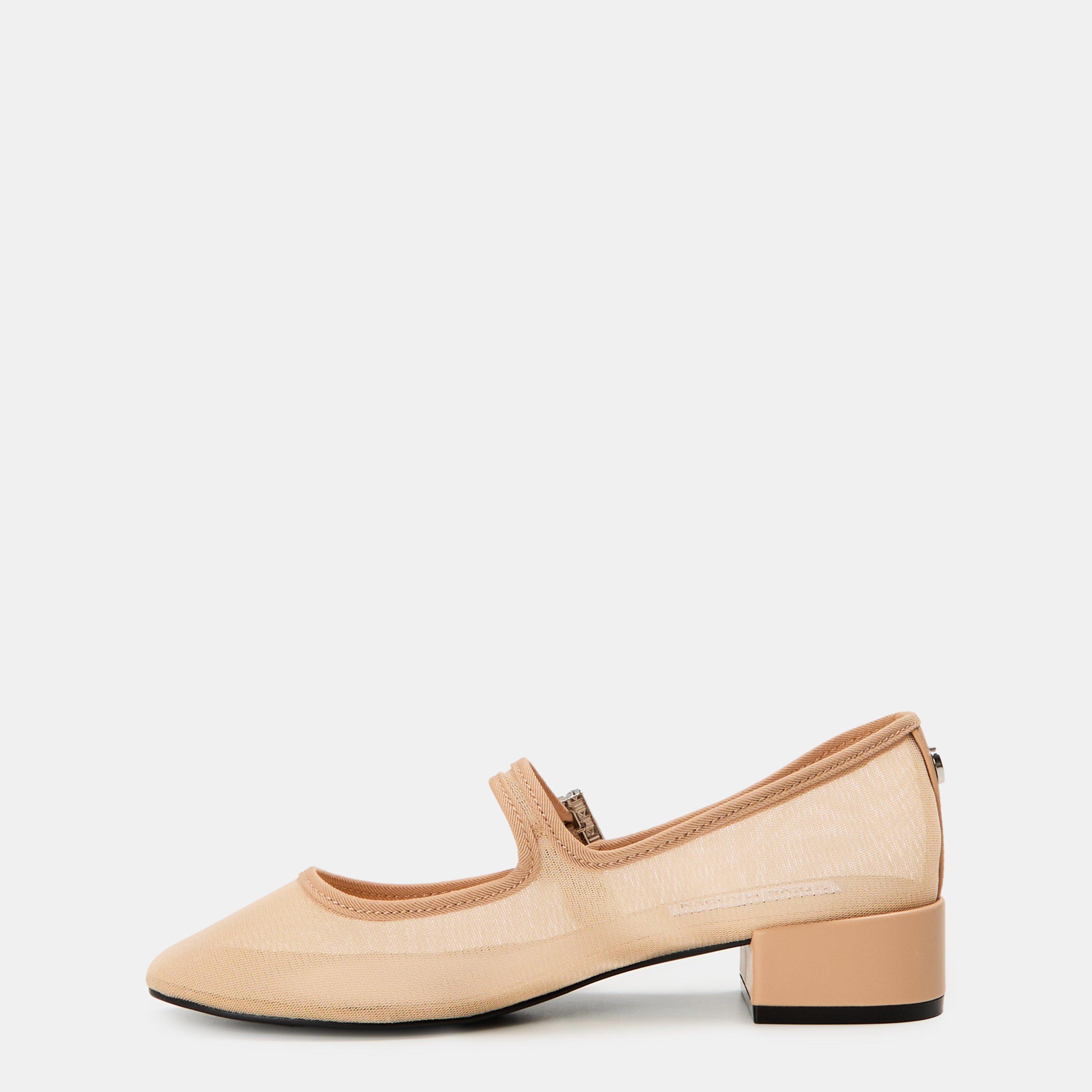 Nude Mesh - Steve Madden - Women's Champaign Block Heel Court Shoes - 2