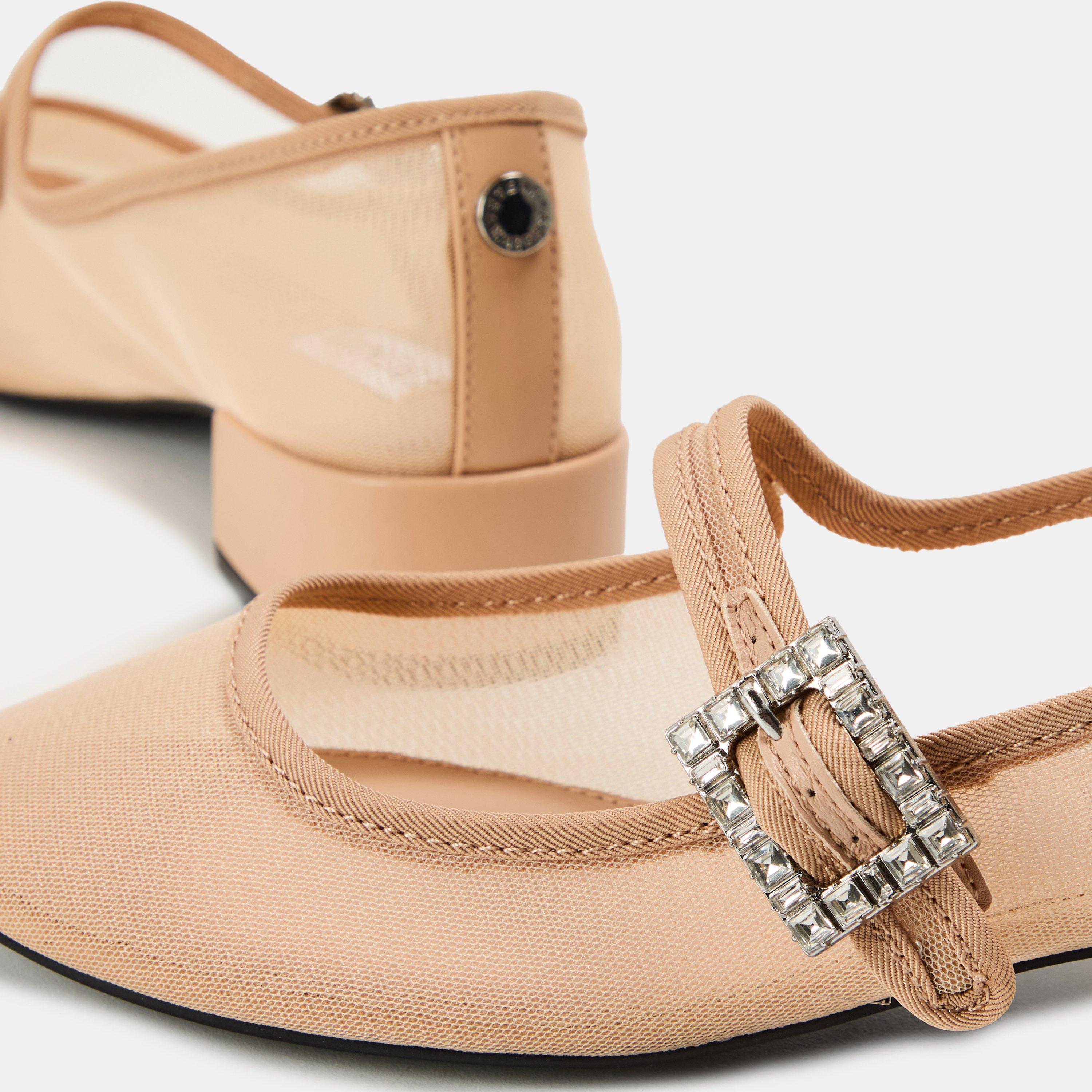 Nude Mesh - Steve Madden - Women's Champaign Block Heel Court Shoes - 3