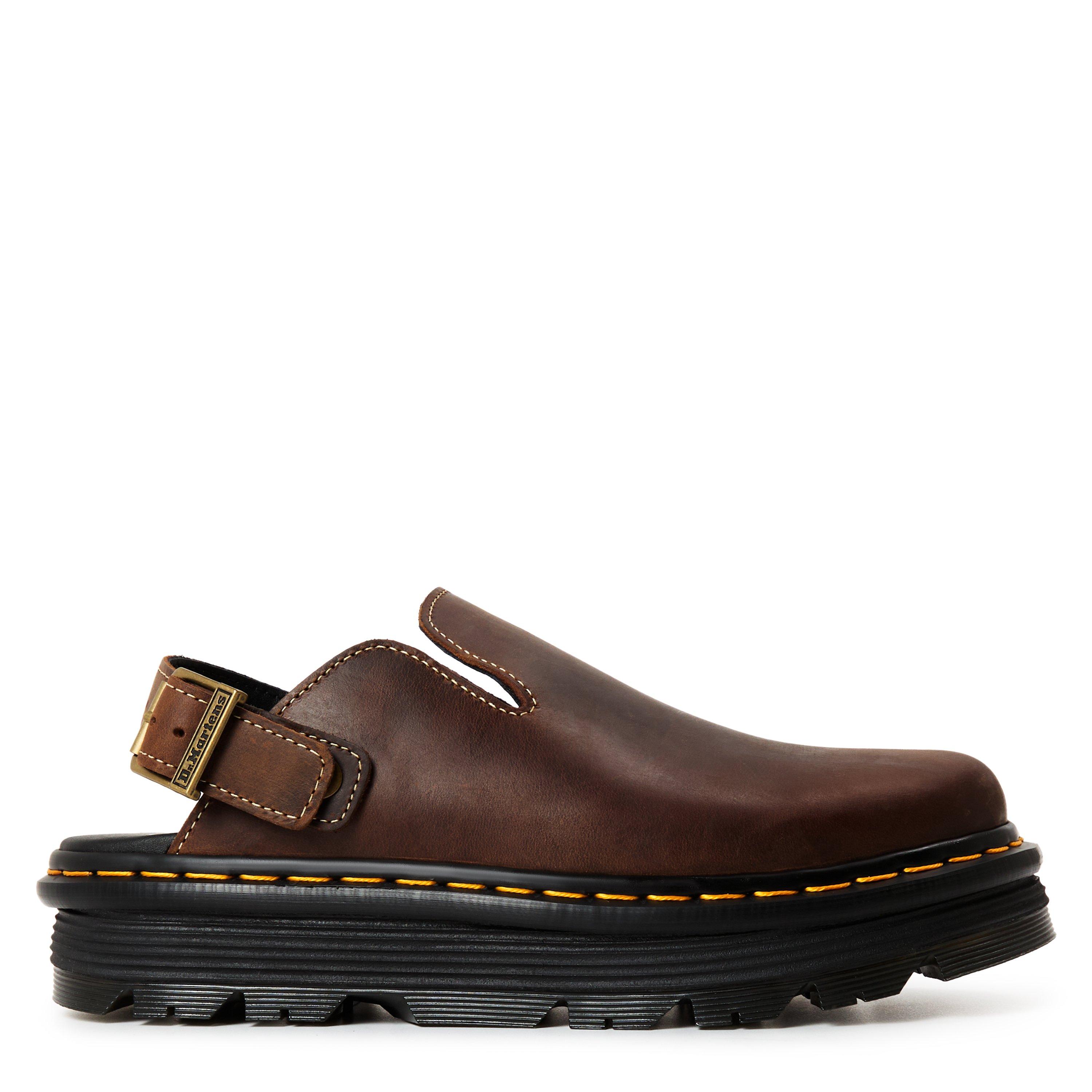 Dr. Martens Brown Zebzag Crazy Horse Leather Mules Men's Size 6 - Image 2