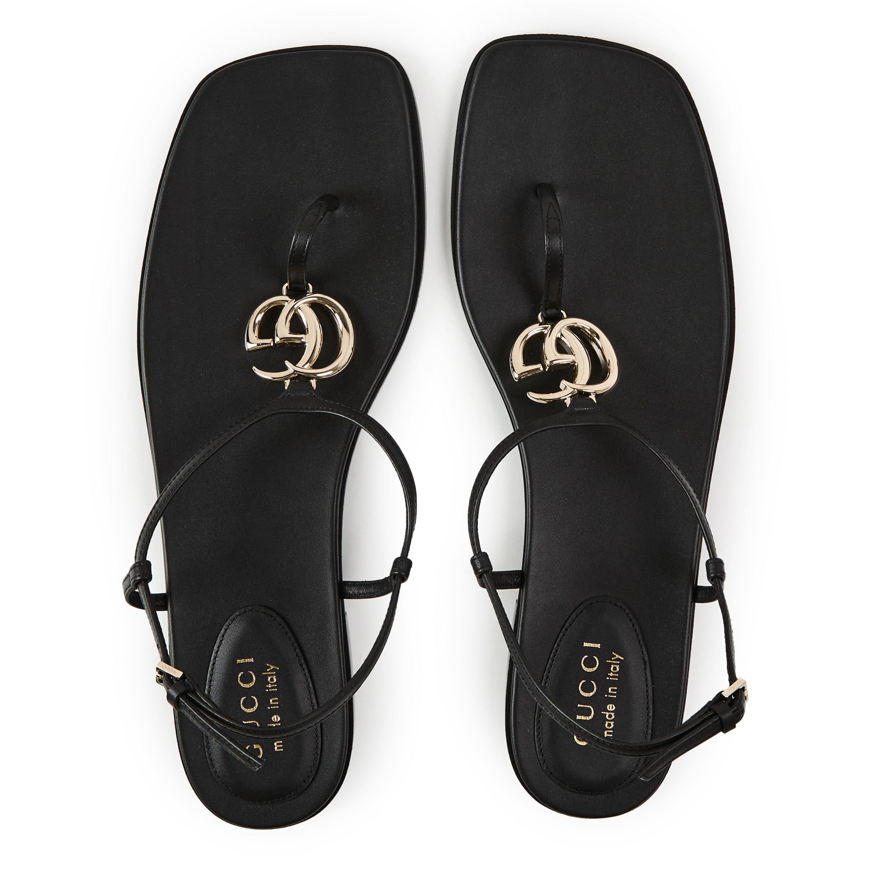 Black - Gucci - Women's Flat Sandals - 4