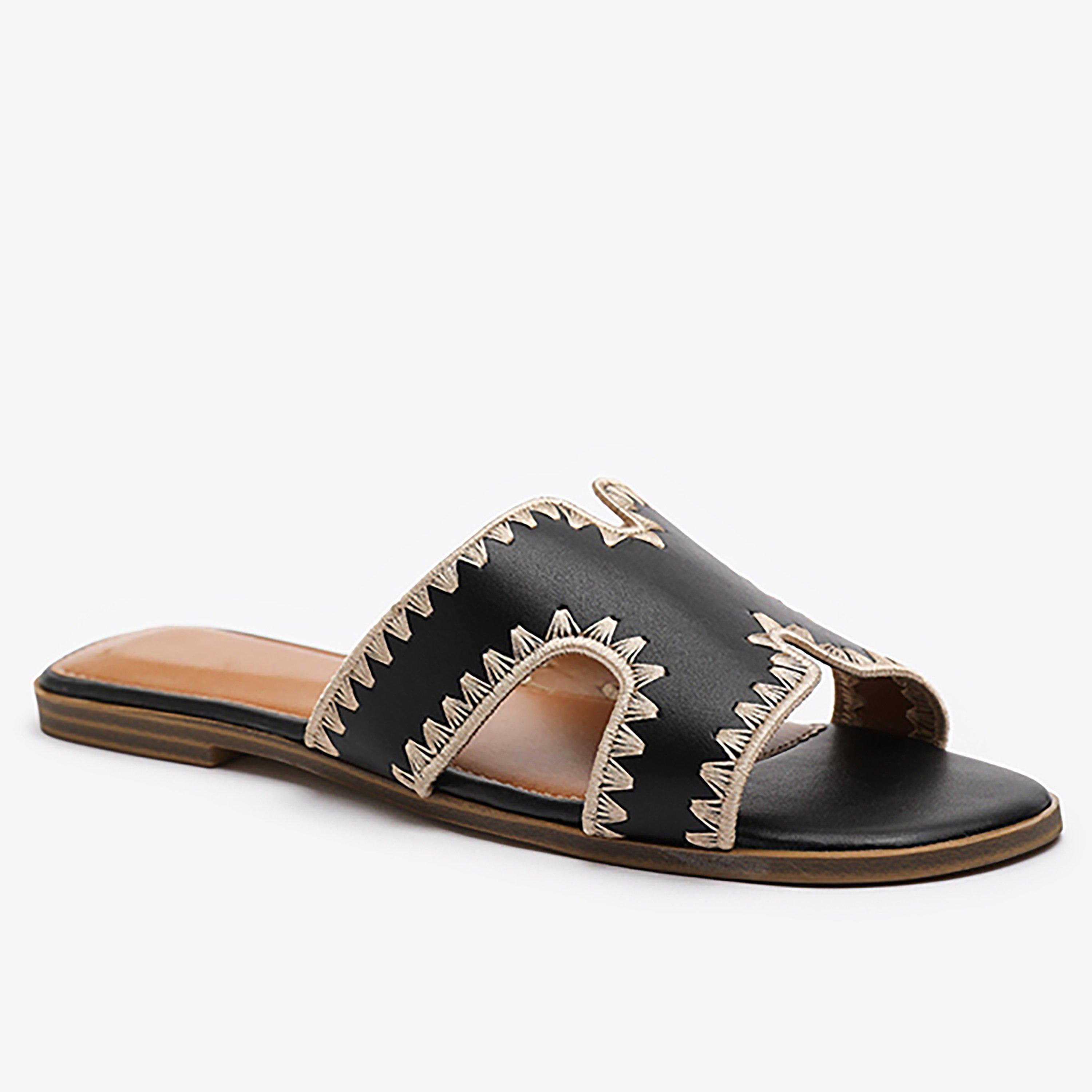 Black - Wheres That From - Women's Frankii Flat Sandals - 1