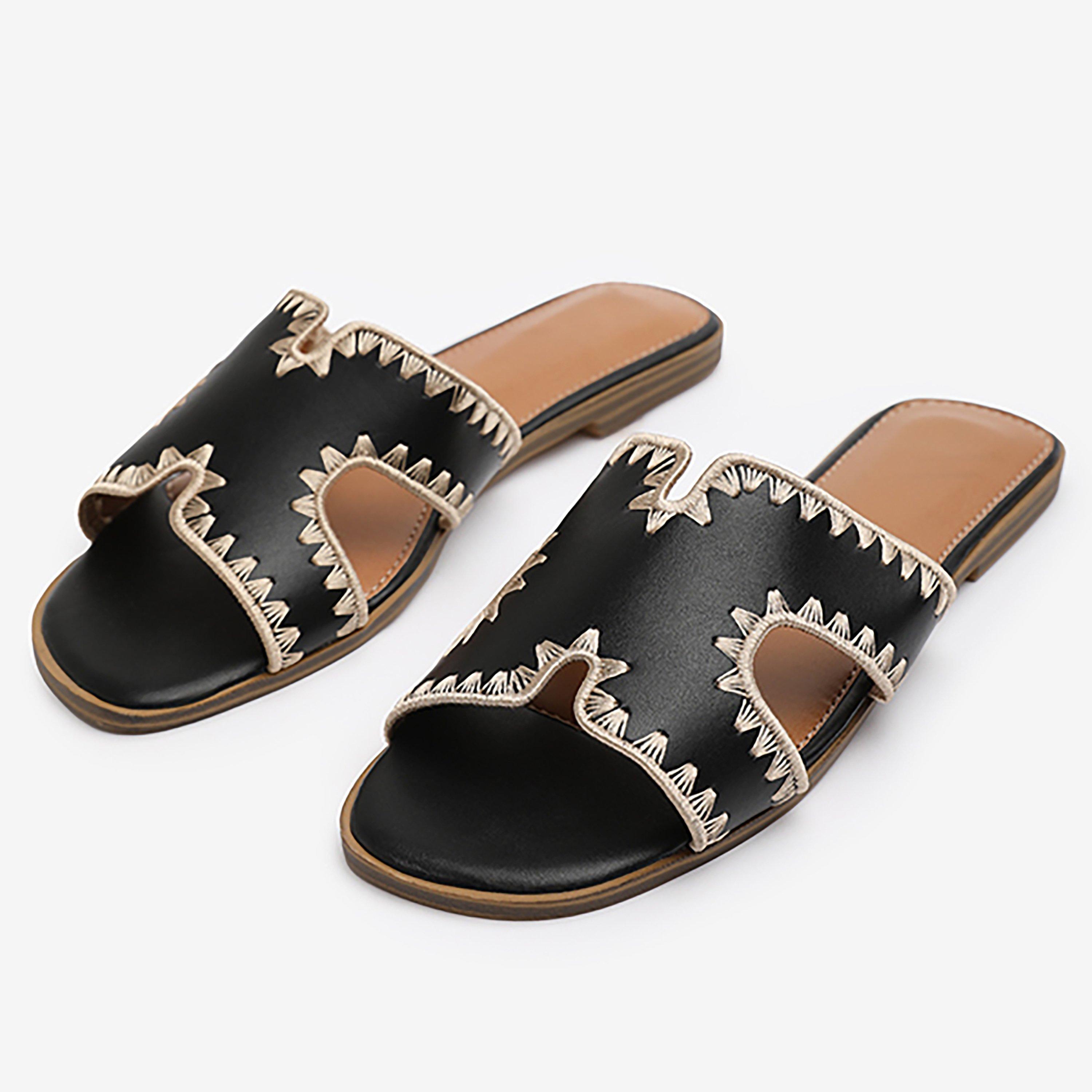 Black - Wheres That From - Women's Frankii Flat Sandals - 2