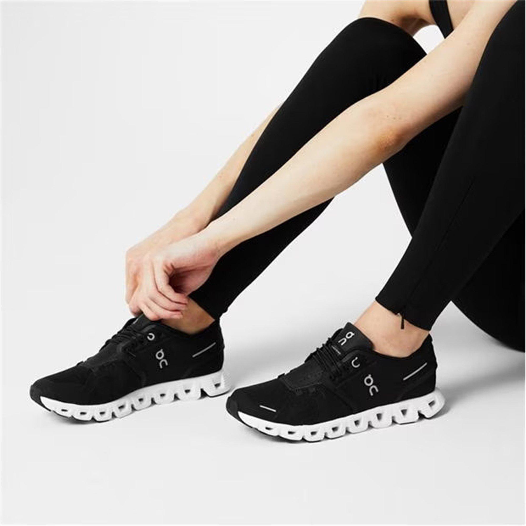 Black White - On - Womens Cloud 5 Running Shoes - 2