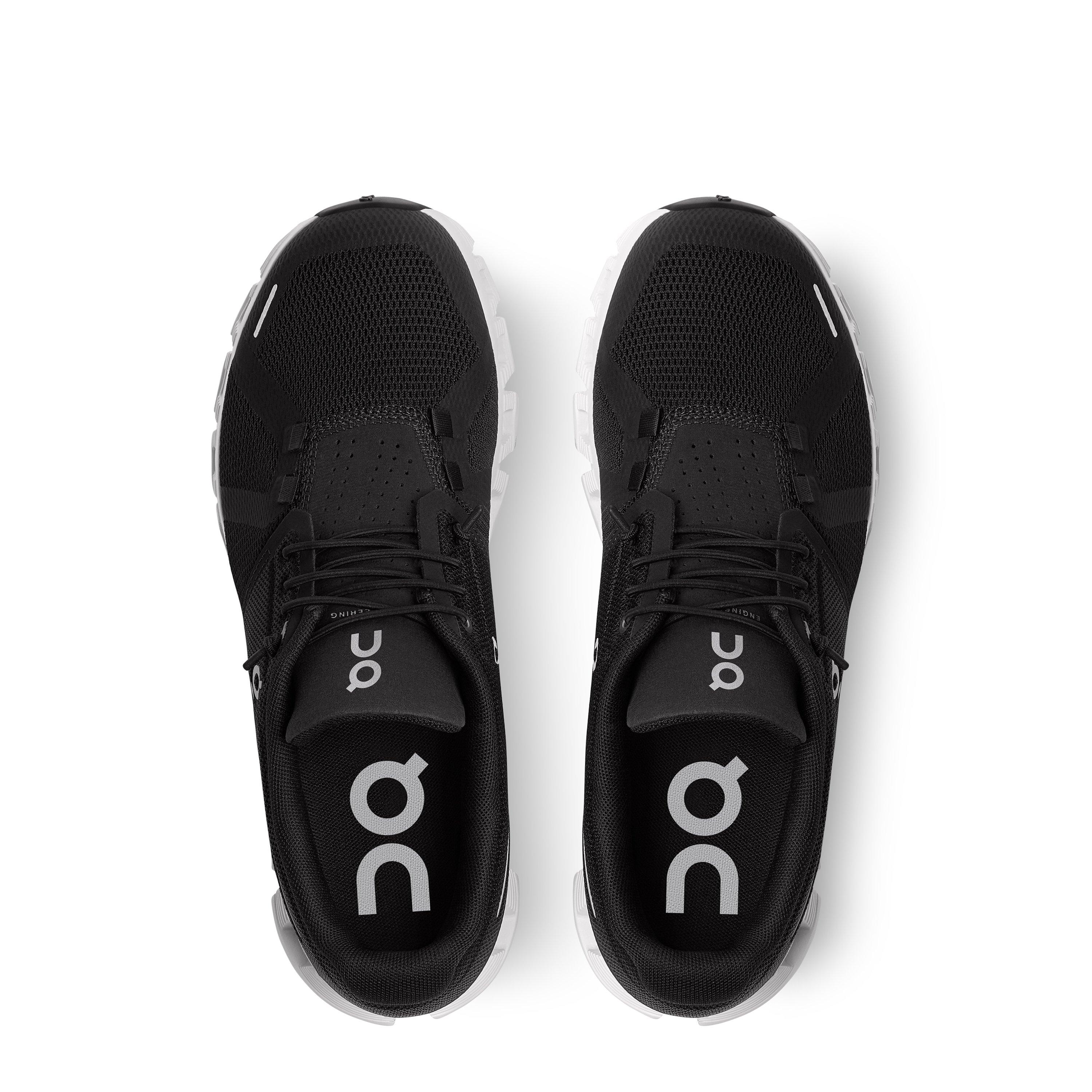 Black White - On - Womens Cloud 5 Running Shoes - 7