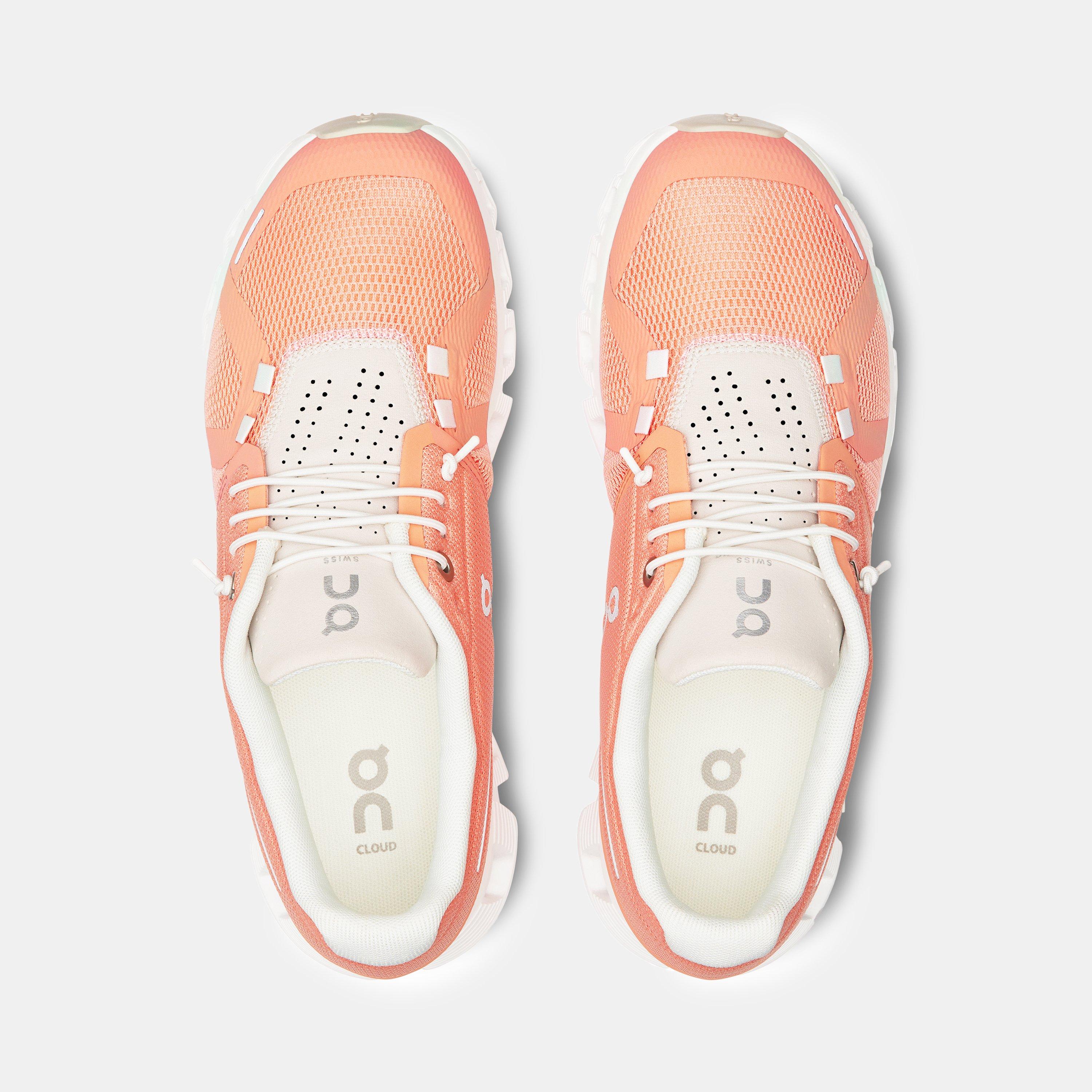 Flamingo/Pearl - On - Womens Cloud 5 Running Shoes - 5