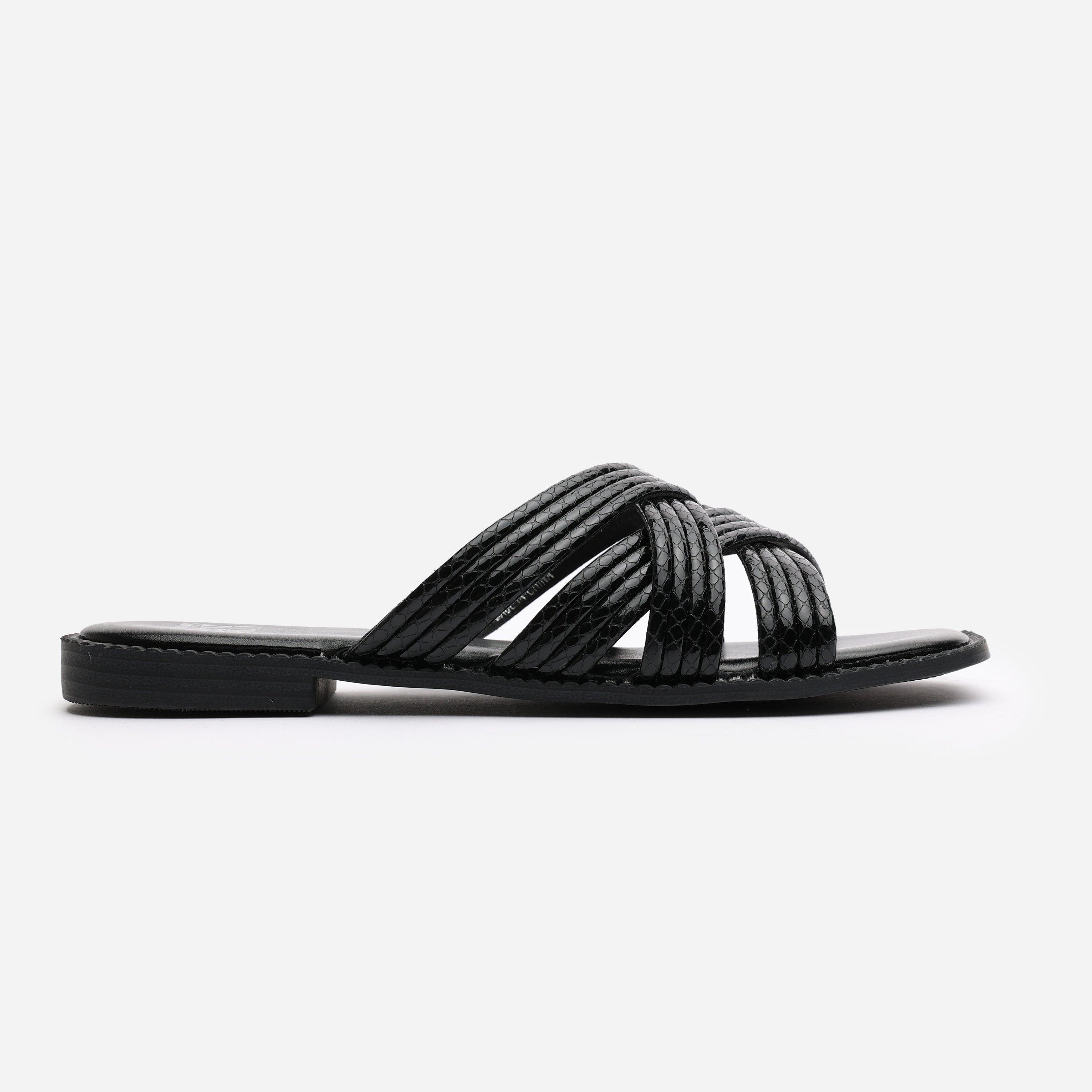 Black - Wheres That From - Women's Crete Flat Sandals - 1