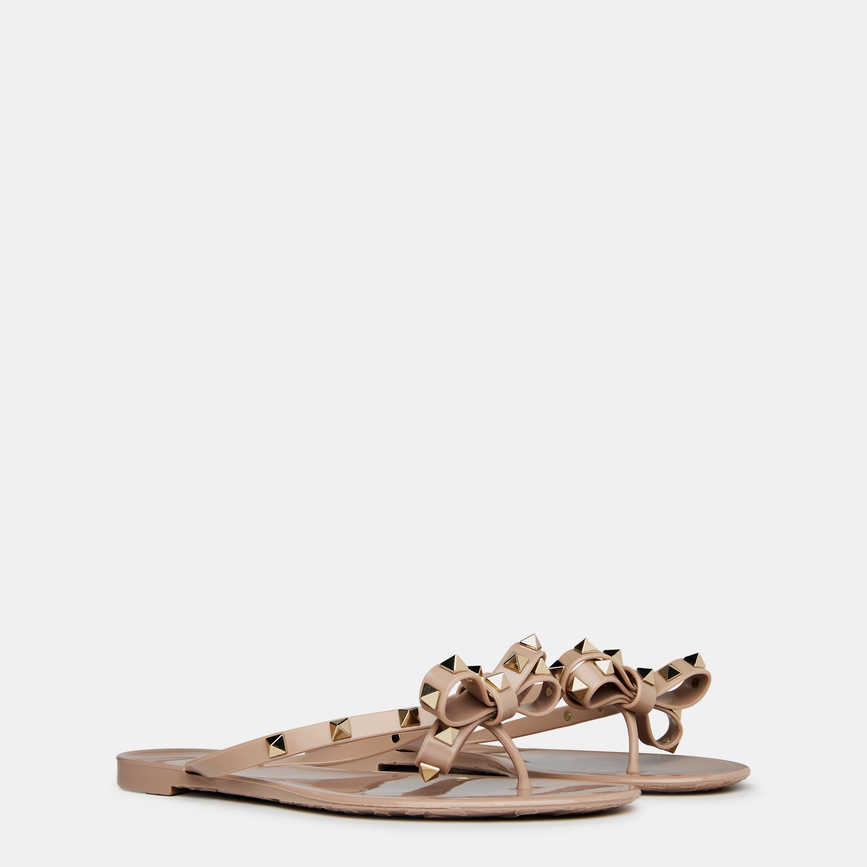 Poudre P45 - Valentino Garavani - Rockstud Thong Sandals - 4
