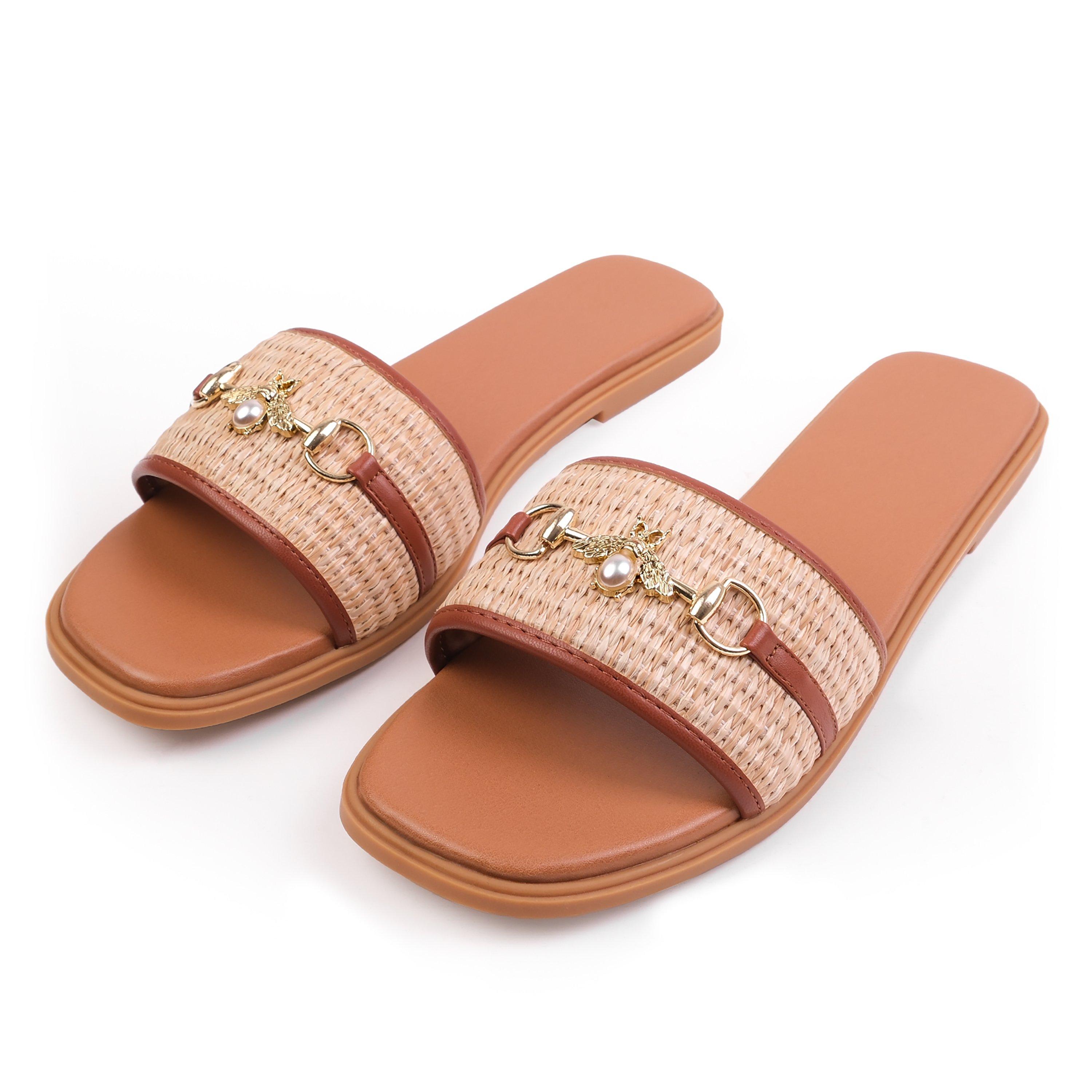 Tan - Wheres That From - Women's Where's Harmony Flat Sandals - 1