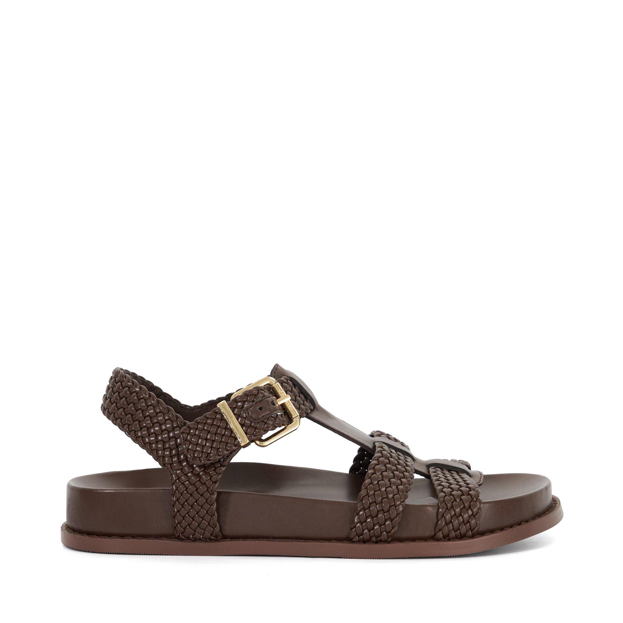 Dune London Women's Looking Flat Sandal - Brown - 6 (39)