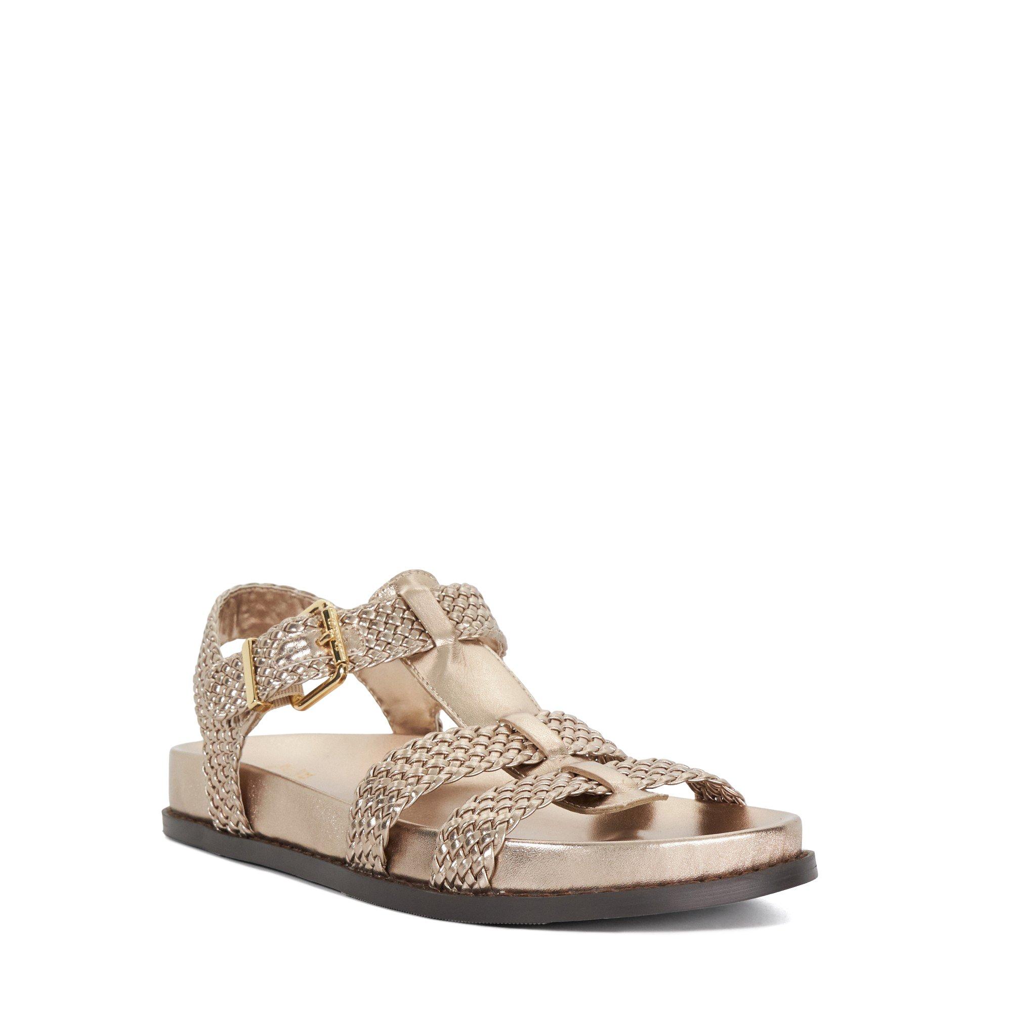 Gold - Dune London - Women's Looking Flat Sandal - 2
