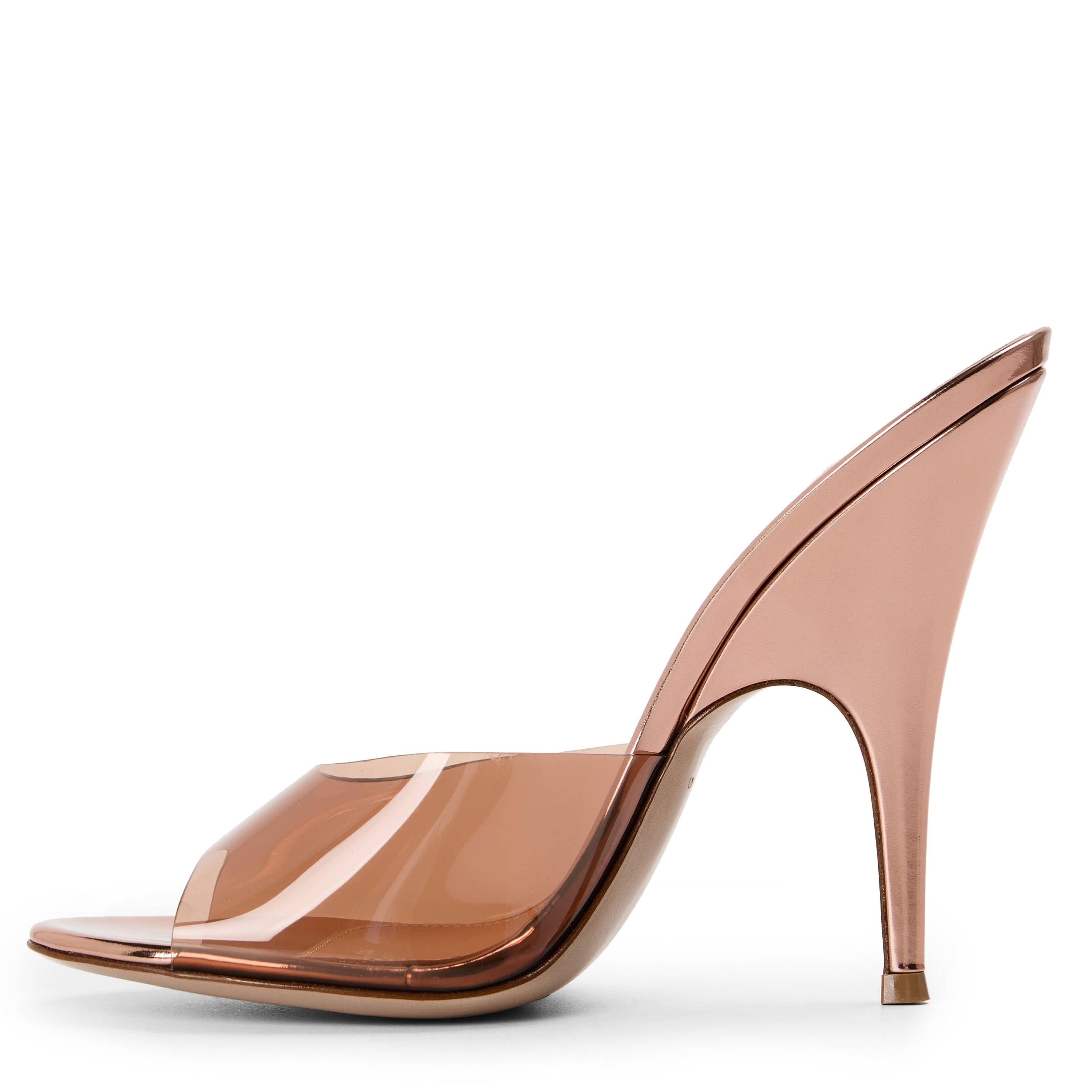 Rose Gold - Gianvito Rossi - Women's Sofia 95h M Heeled Mules - 2