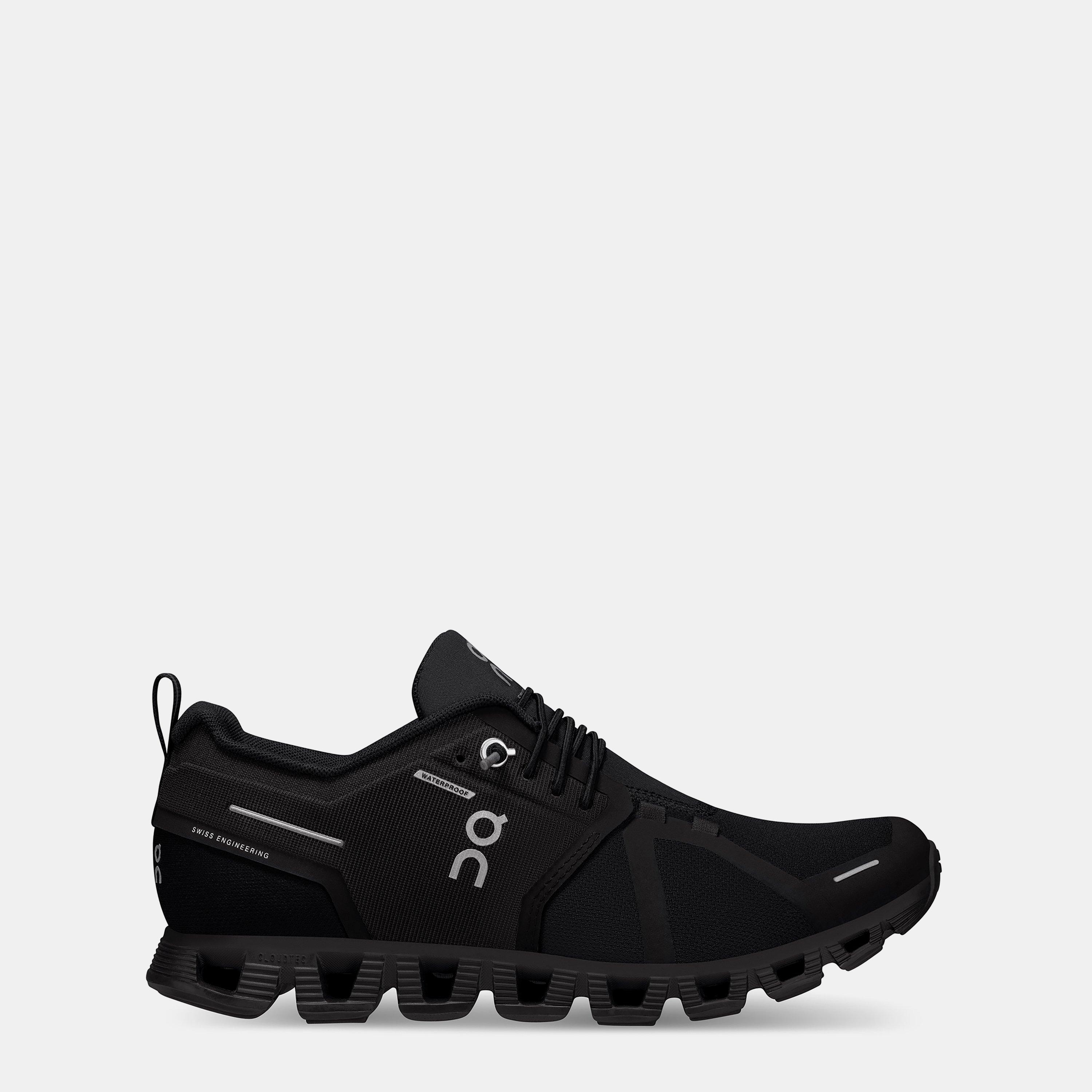 On Womens Cloud 5 Waterproof Running Shoes - All Black - Size 3.5 (36.5)