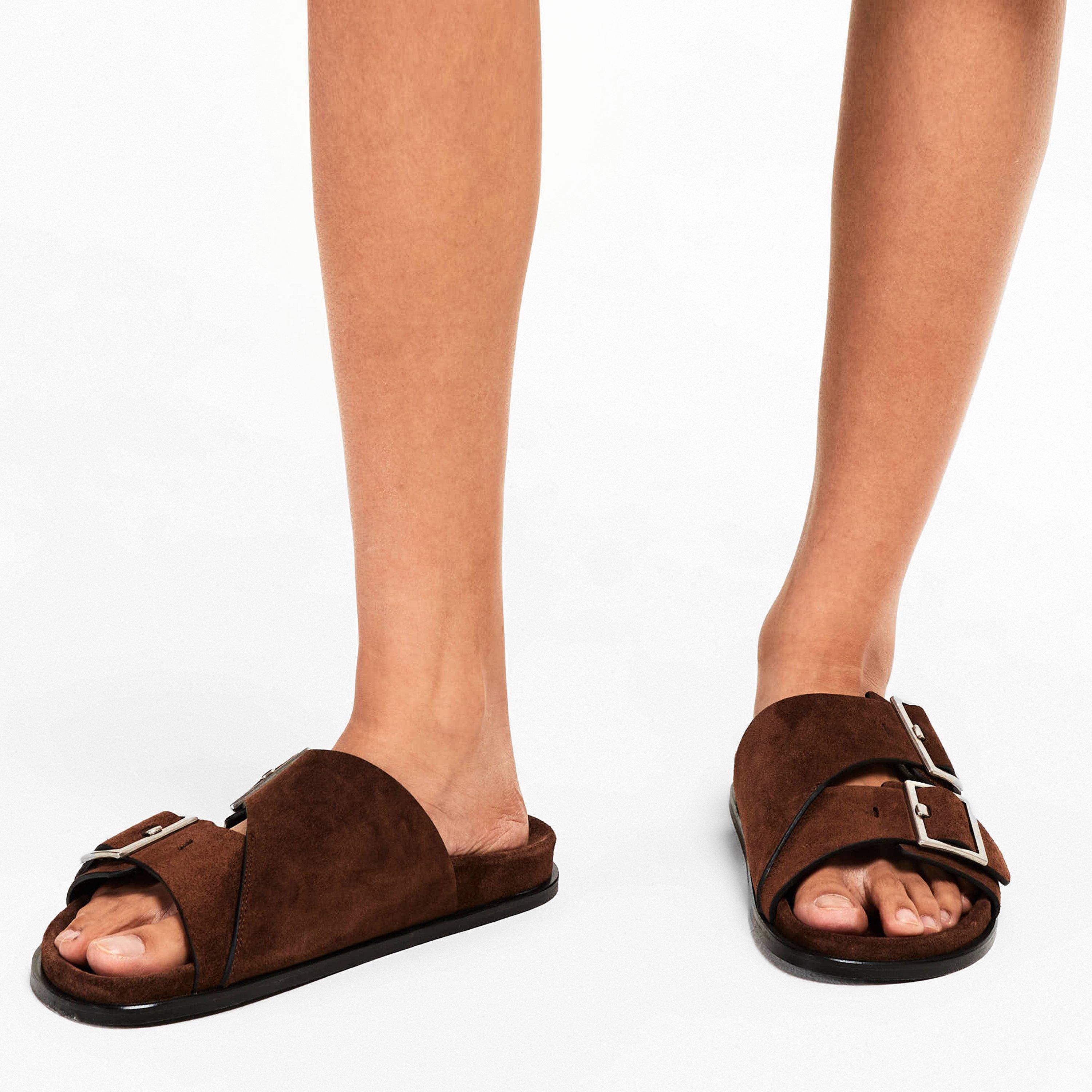 Brown - Alohas - Women's Alba Sandal Flat Sandals - 3