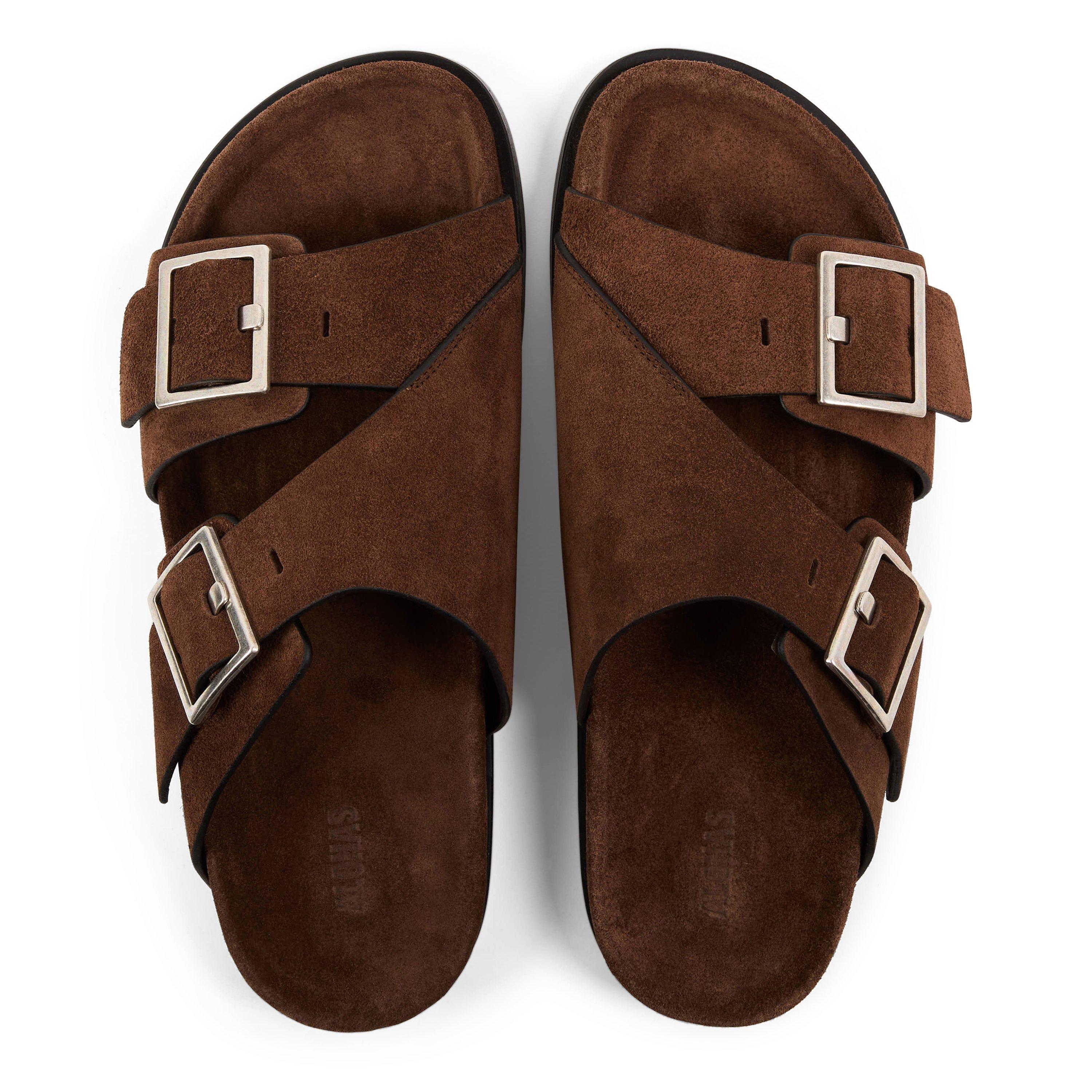 Brown - Alohas - Women's Alba Sandal Flat Sandals - 5