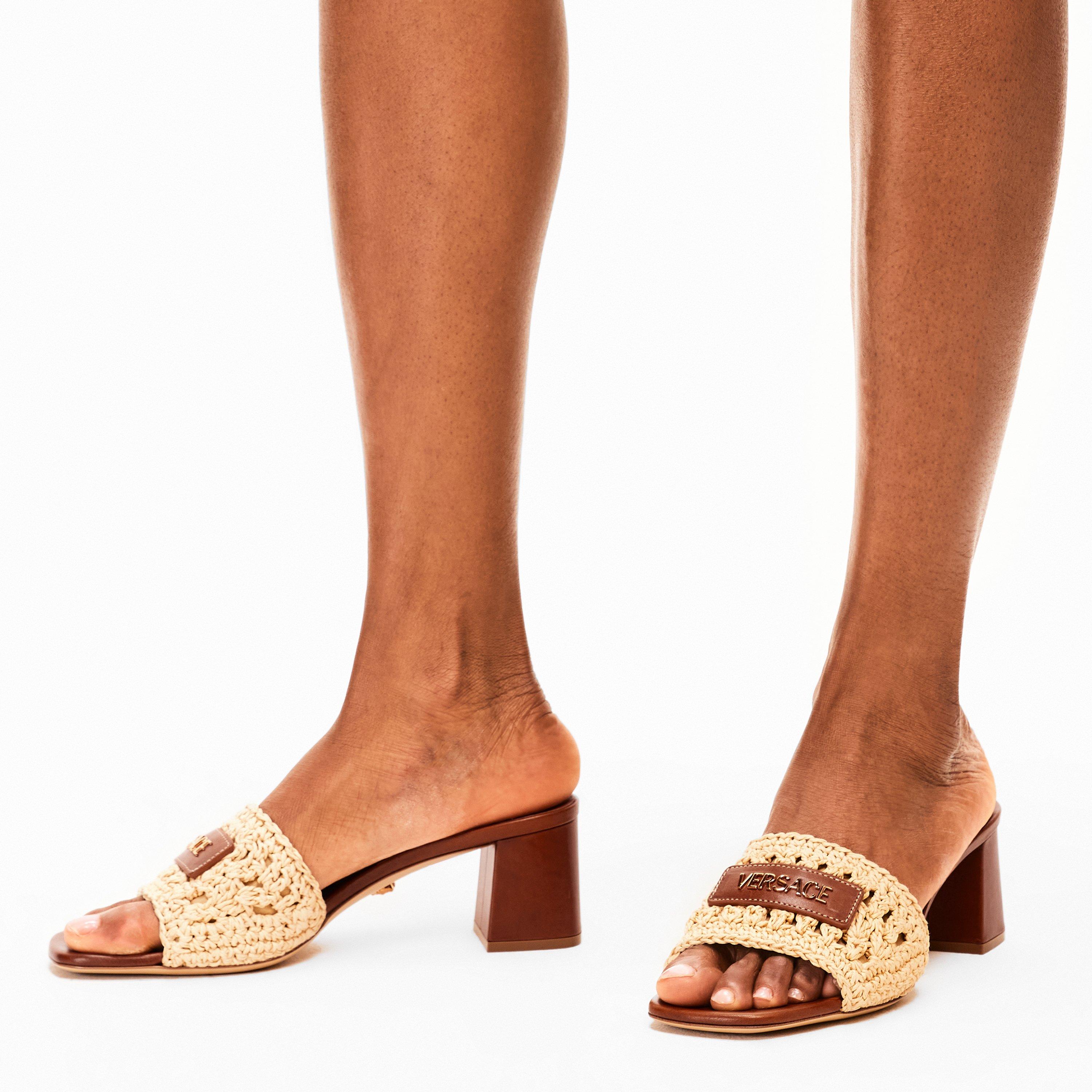 Ambrer Gold - Versace - Women's Heeled Mules - 3