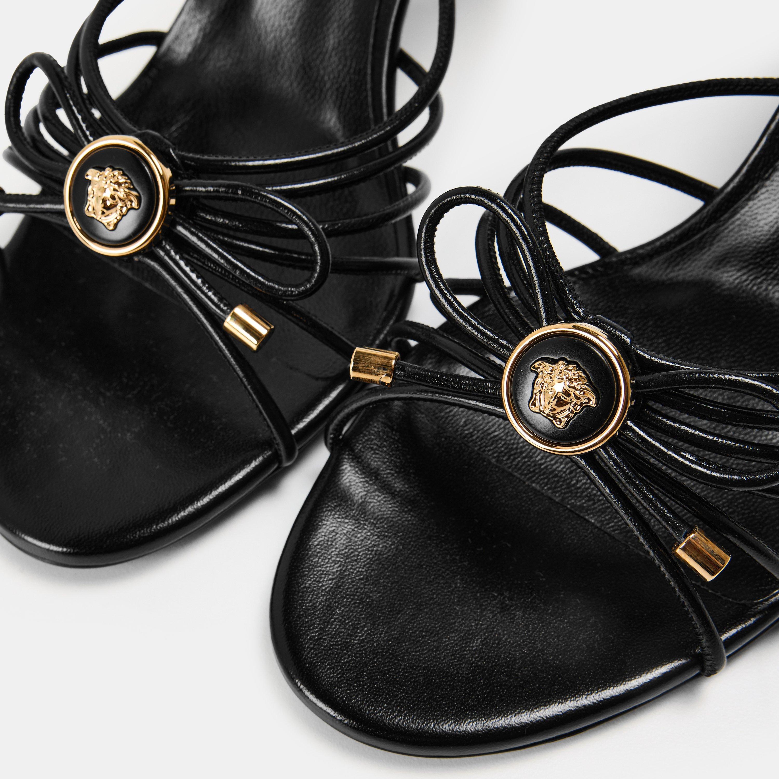 Black Gold - Versace - Women's Heeled Sandals - 4