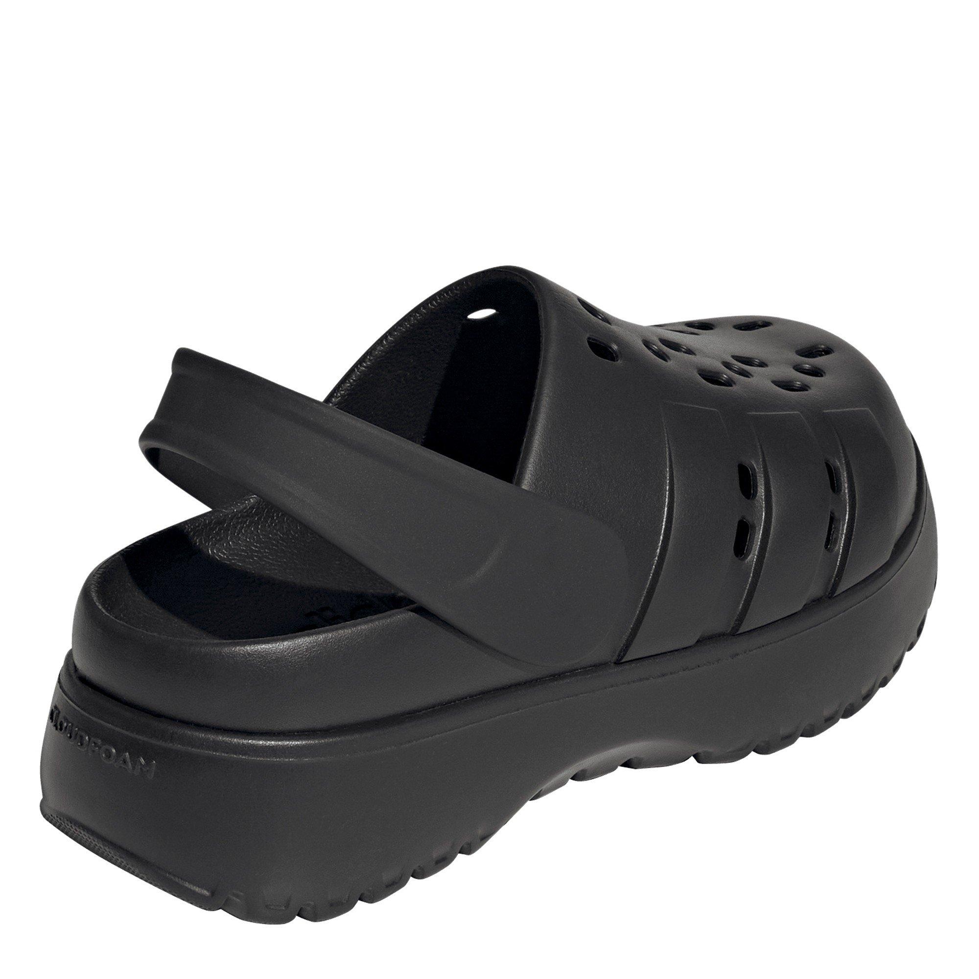 Core Black/Blk - adidas - Women's Adilette Platform Clog - 4