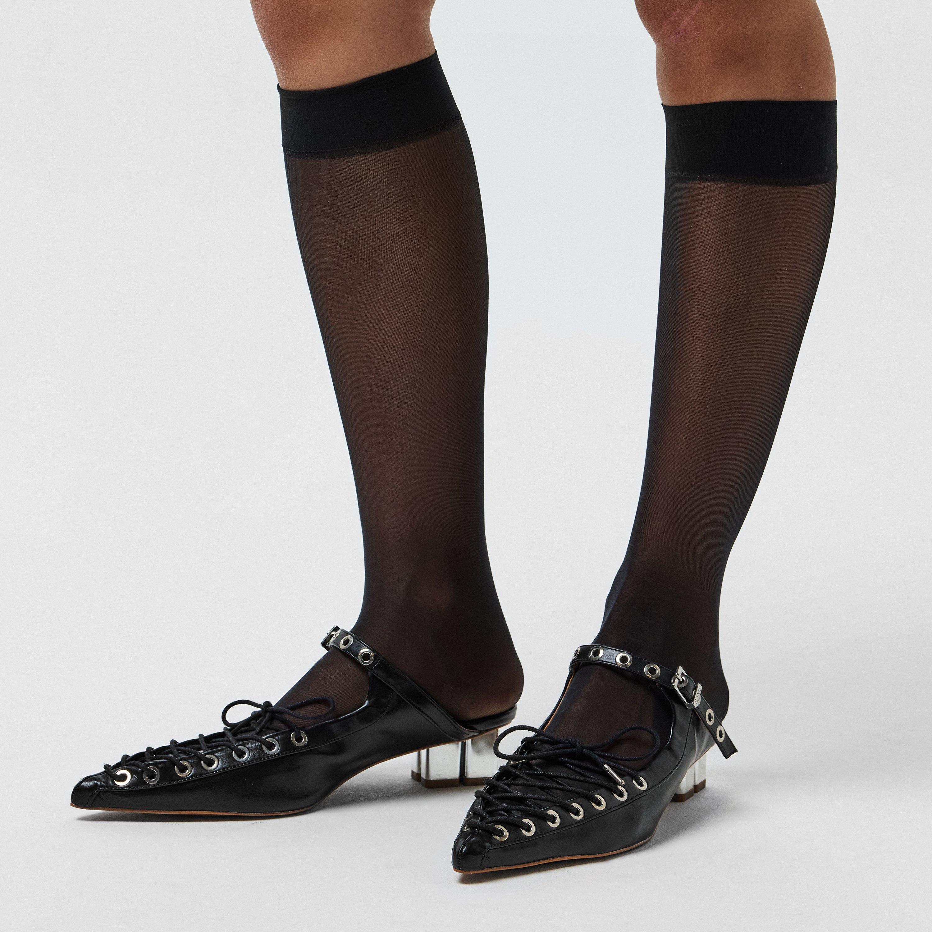 Black - Ganni - Lace Mules - 2