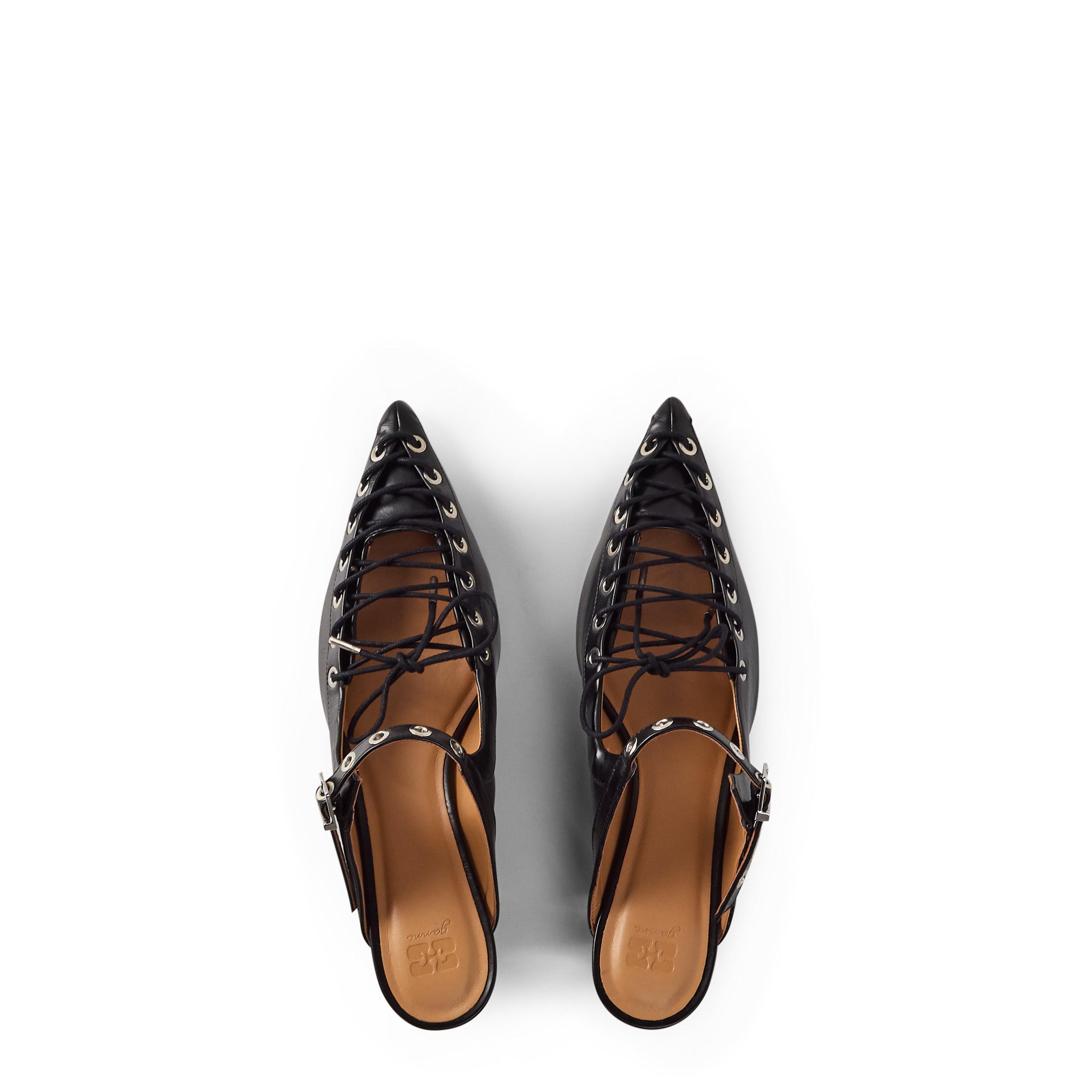 Black - Ganni - Lace Mules - 6