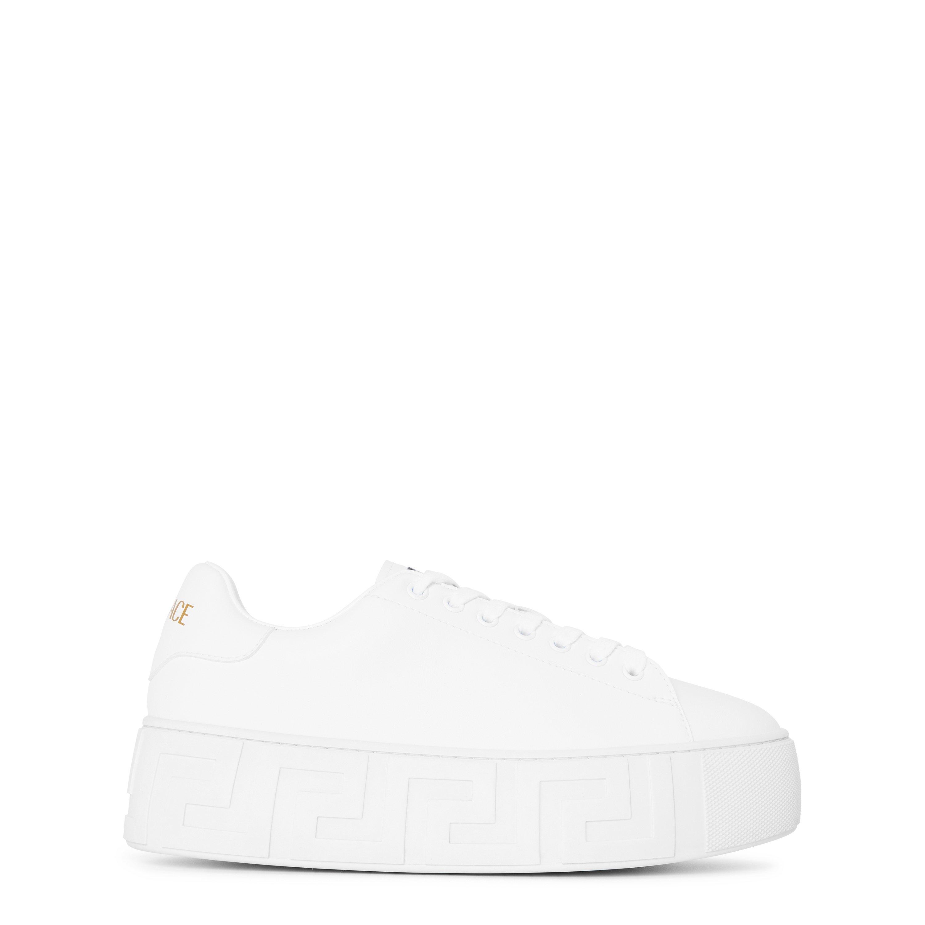 Versace Women's Platform Sneaker Platform Trainers - Optical White - Size 6 (39)