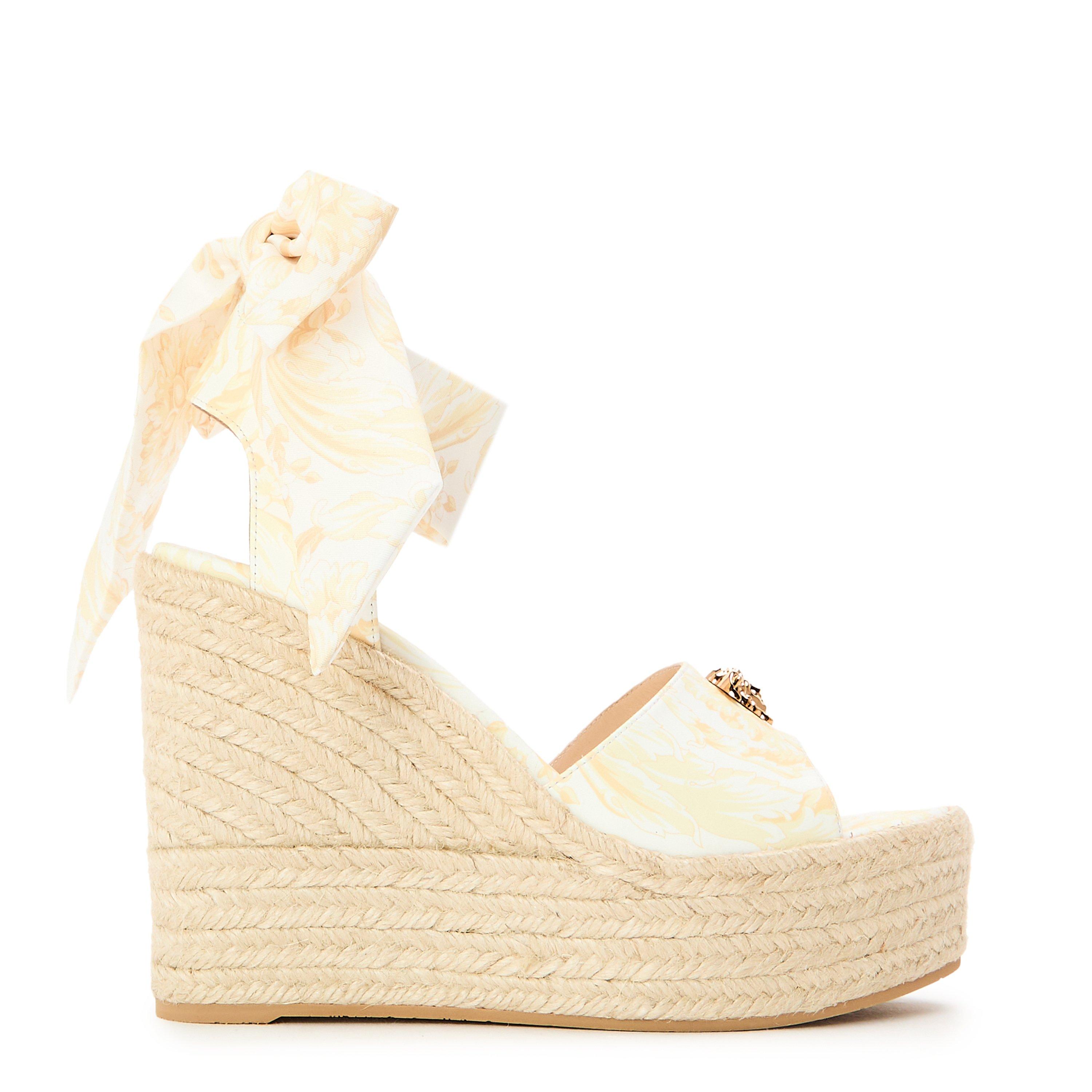 Washed Gold - Versace - Womens Espadrille Wedges - 1