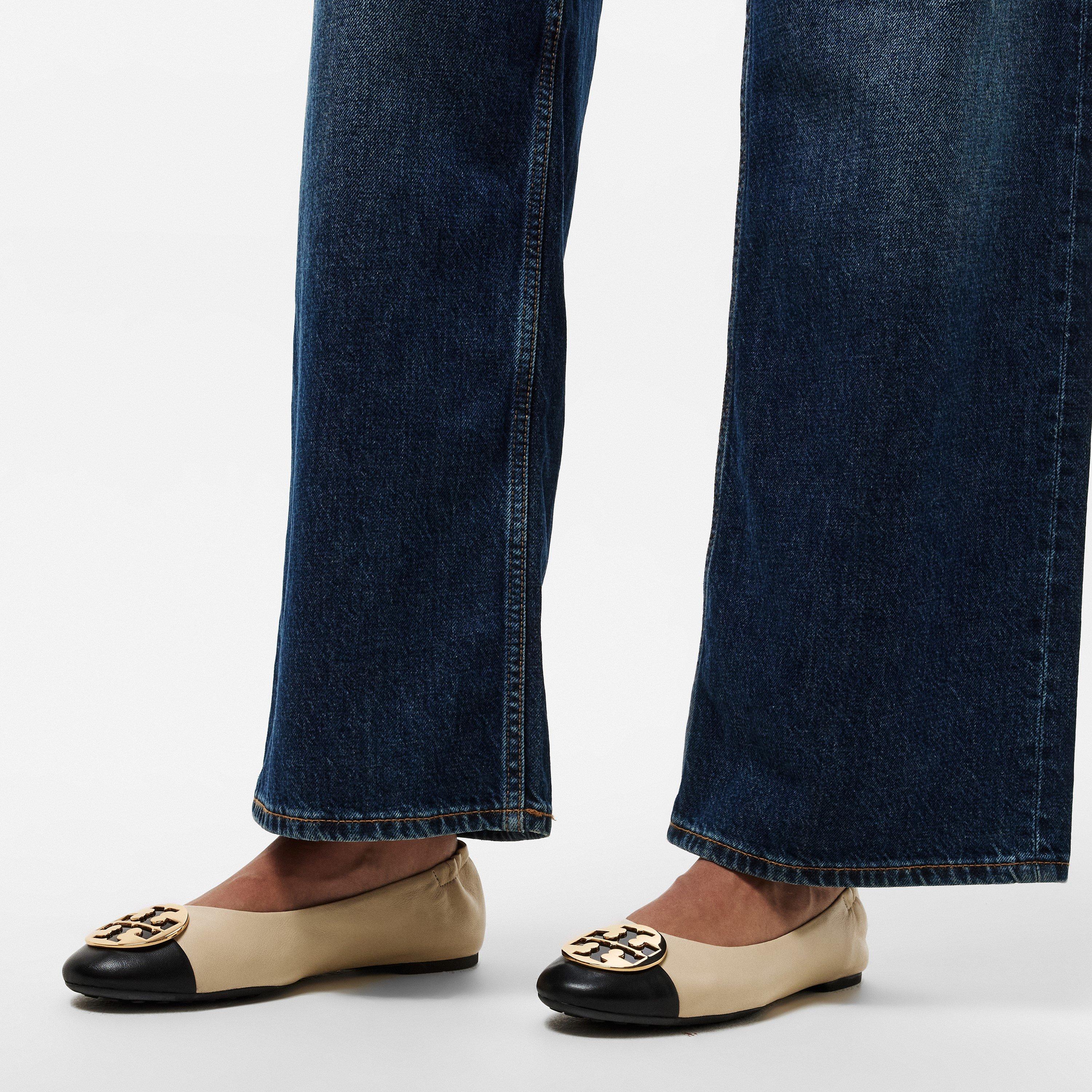 Cream / Black - Tory Burch - Women's Claire Ballet Pumps - 3