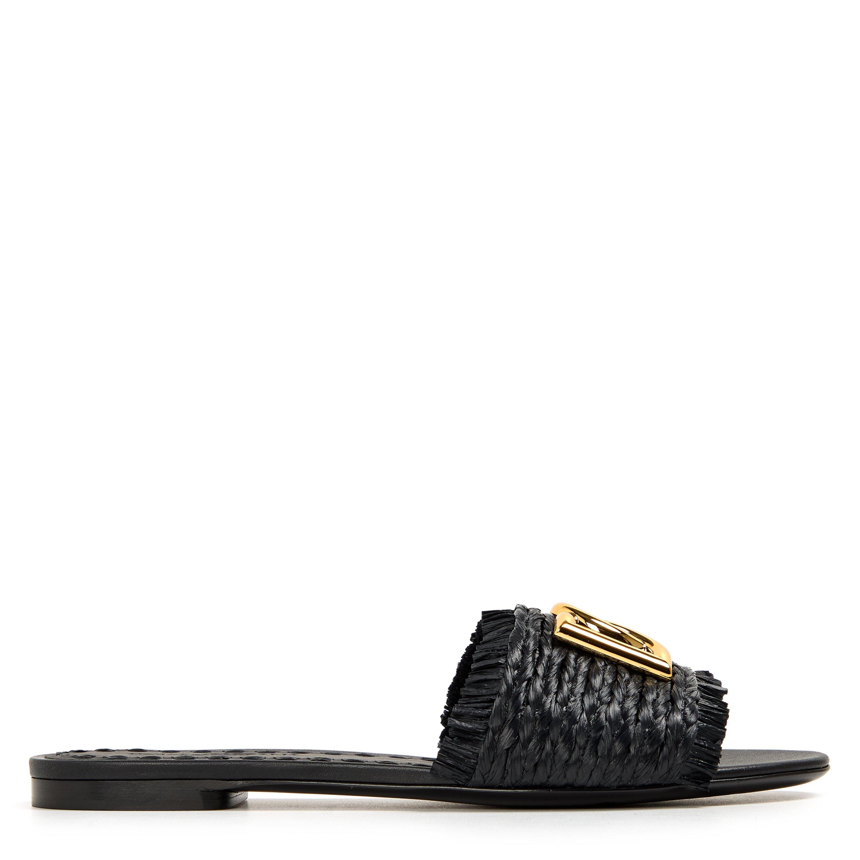 Nero - Dolce and Gabbana - DG Raffia Slide Ld61 - 1
