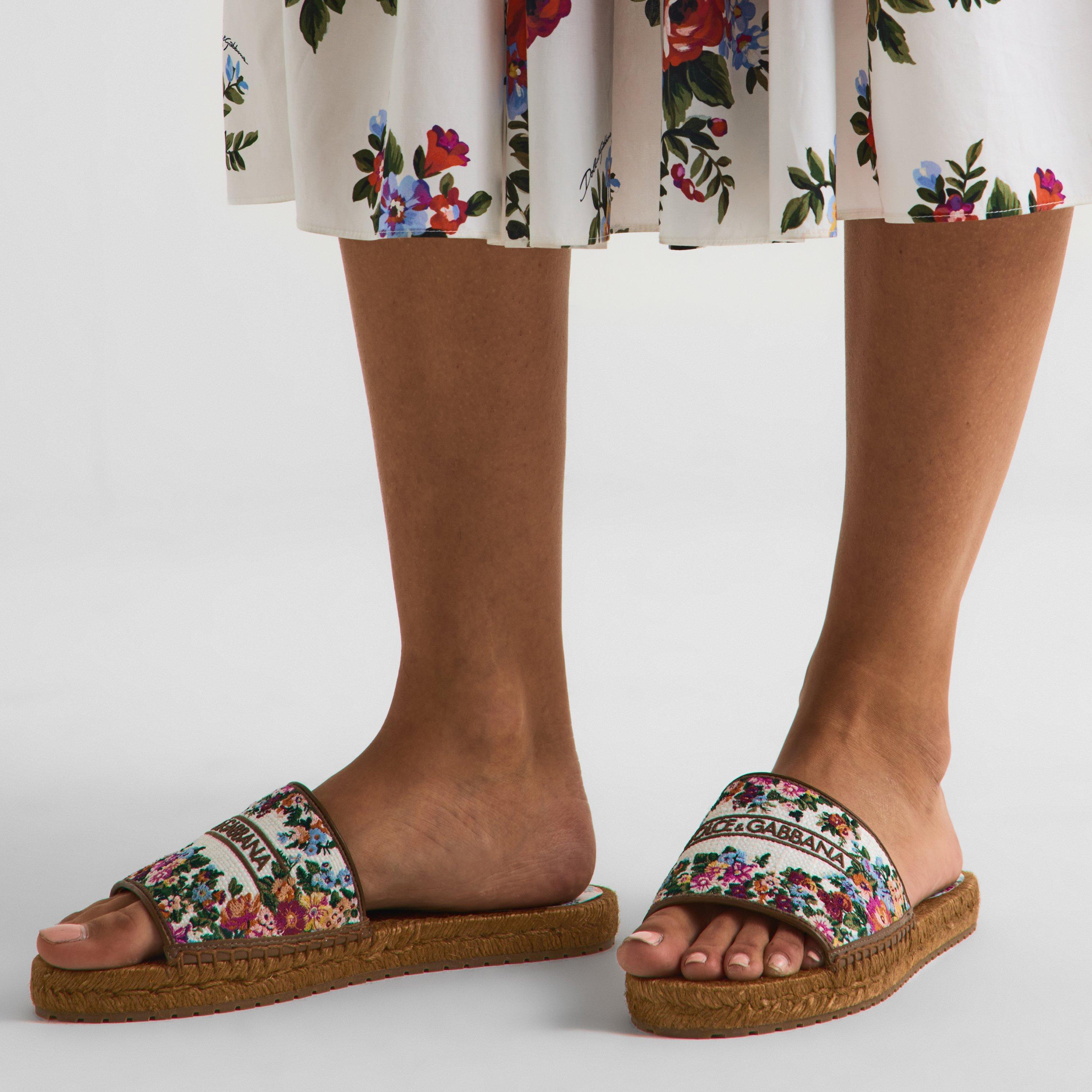 Bianco Multi - Dolce and Gabbana - DG Espadrille Slide Ld61 - 3